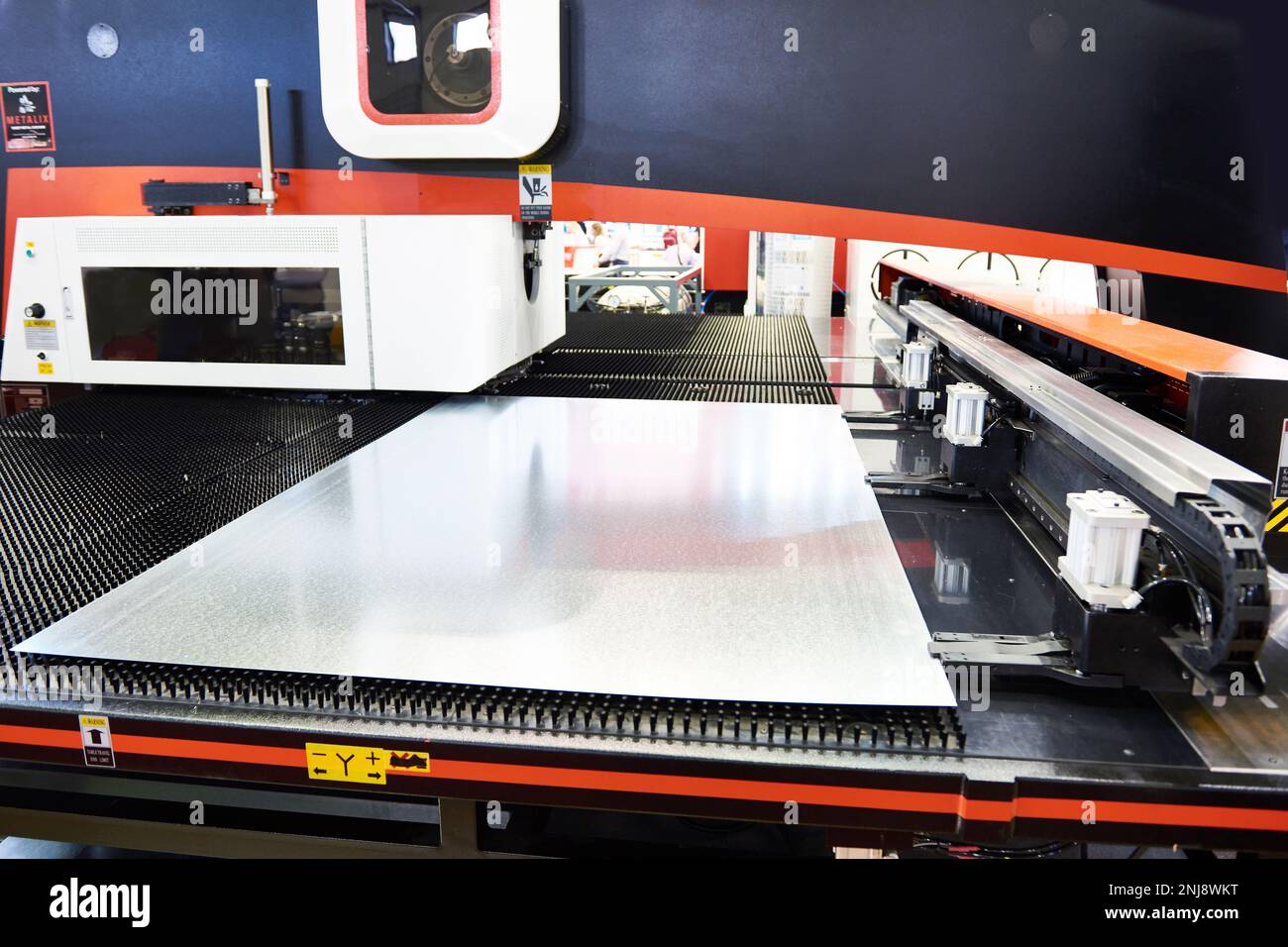 Electromechanical coordinate turret punch press Stock Photo