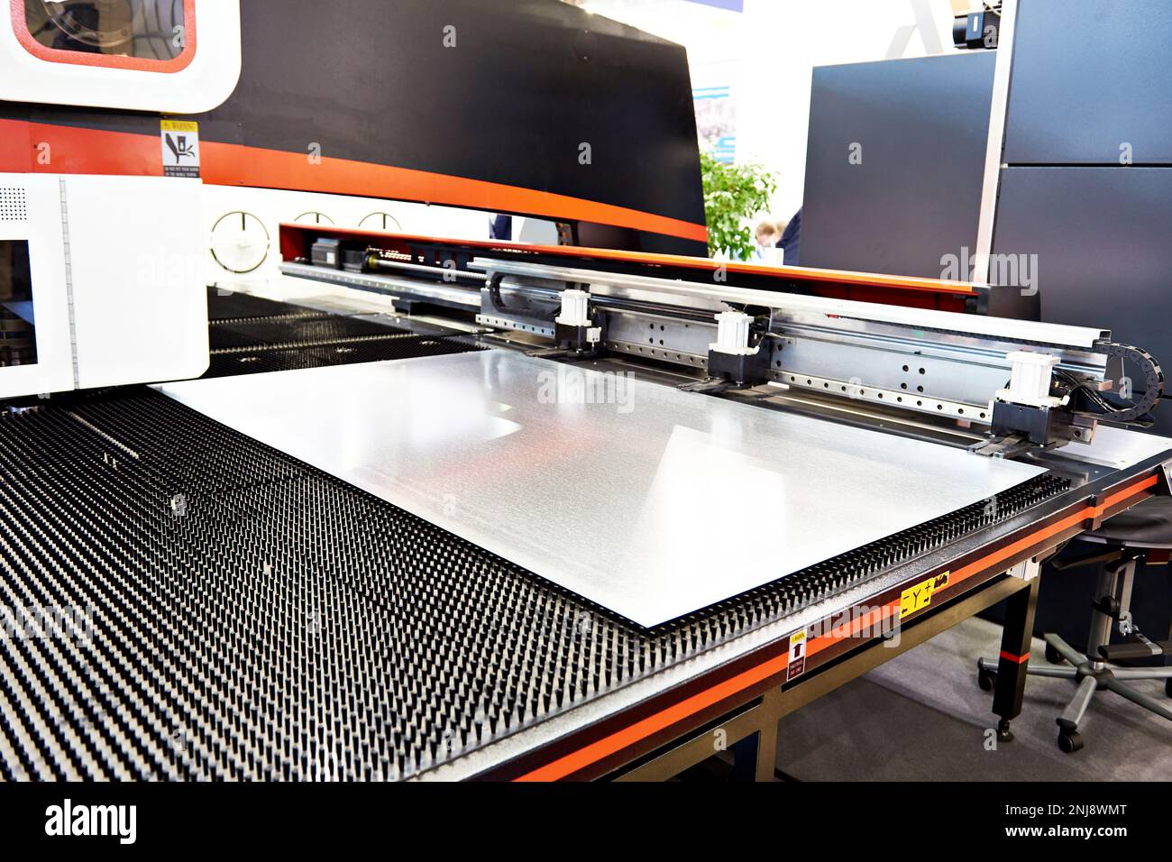 Electromechanical coordinate turret punch press Stock Photo