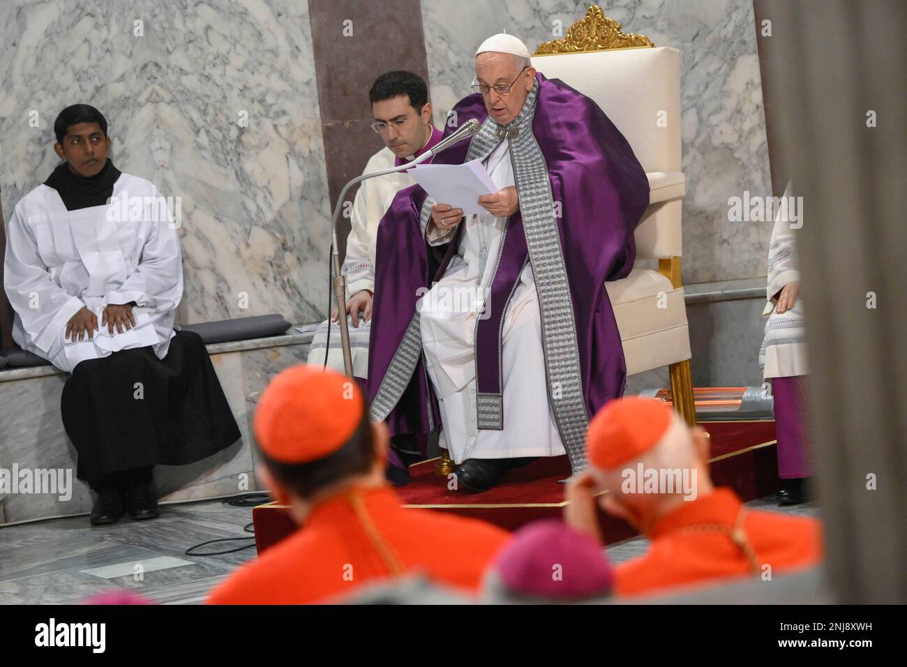 Rome, Rome. 22nd Feb, 2023. Italy, Rome, 2023/2/22. Pope Francis