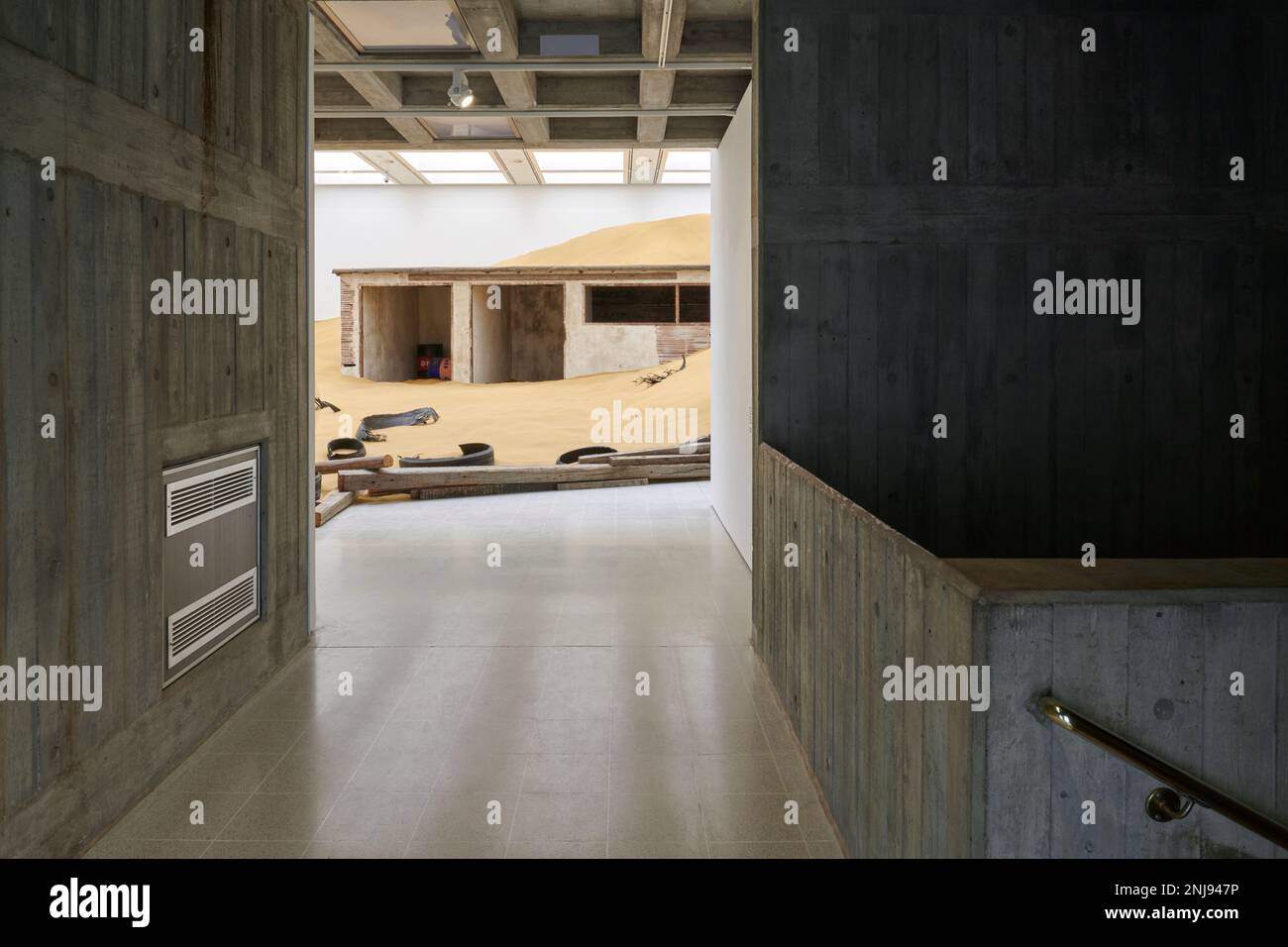 Installation view of Triple Bluff Canyon and M25,Mike Nelson Extinction Beckons exhibition at