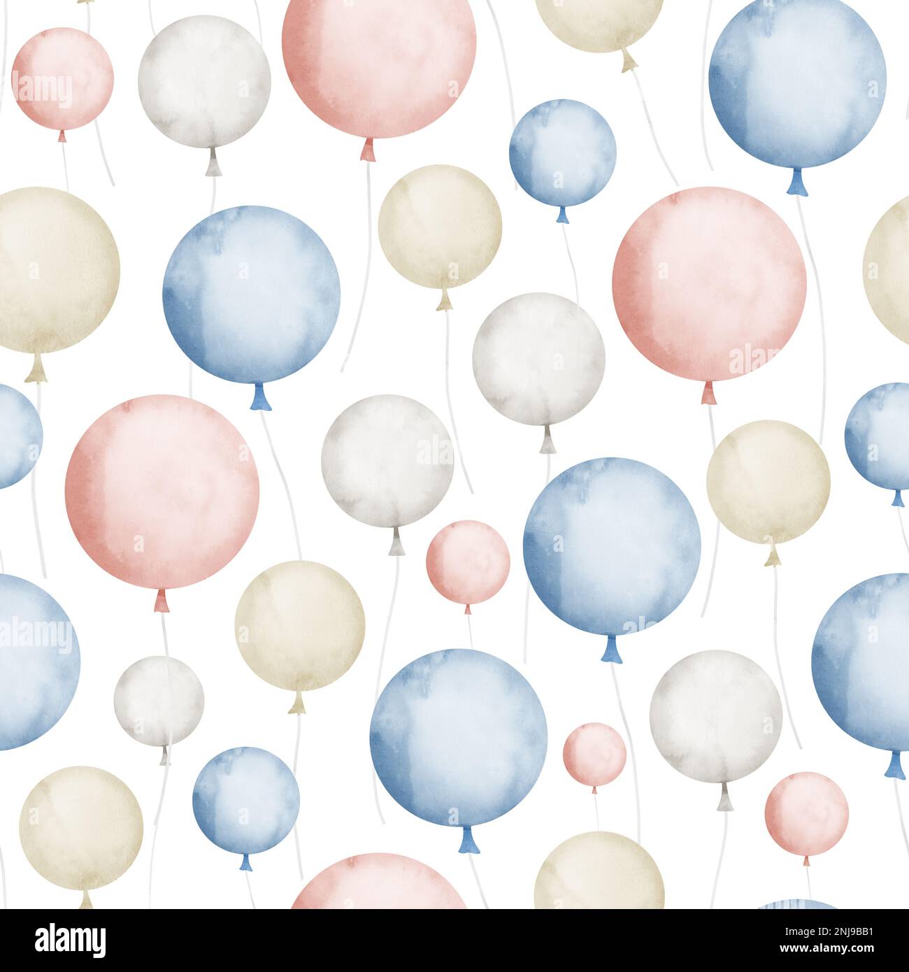 A bunch of beautiful pink balloons for the holiday. Watercolor Hand Painted  Decor for Birthday Party, Valentine's Day, Celebration Stock Photo - Alamy