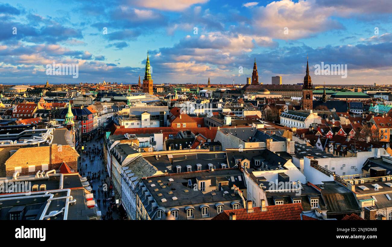 Fresh Look at Cityscape Of The Danish Capital Copenhagen Stock Photo