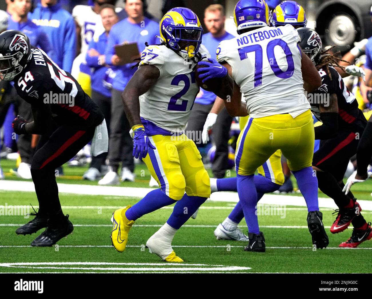 Los Angeles Rams running back Darrell Henderson Jr. (27) runs the