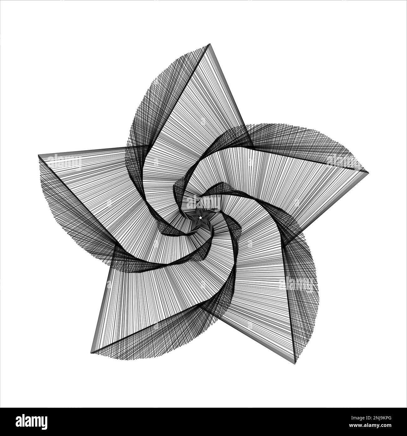 Abstract background pattern. Line illusion extends from the corner. Star Vector illustration. Stock Vector