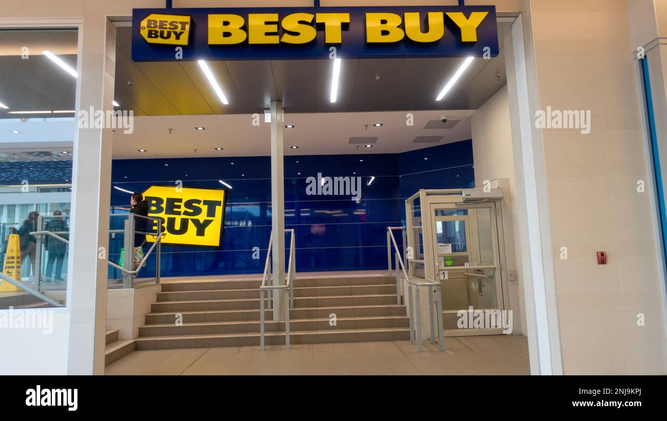 February 27 2023- Bestbuy Electronic Store in Burnaby, British Columbia Canada Stock Photo