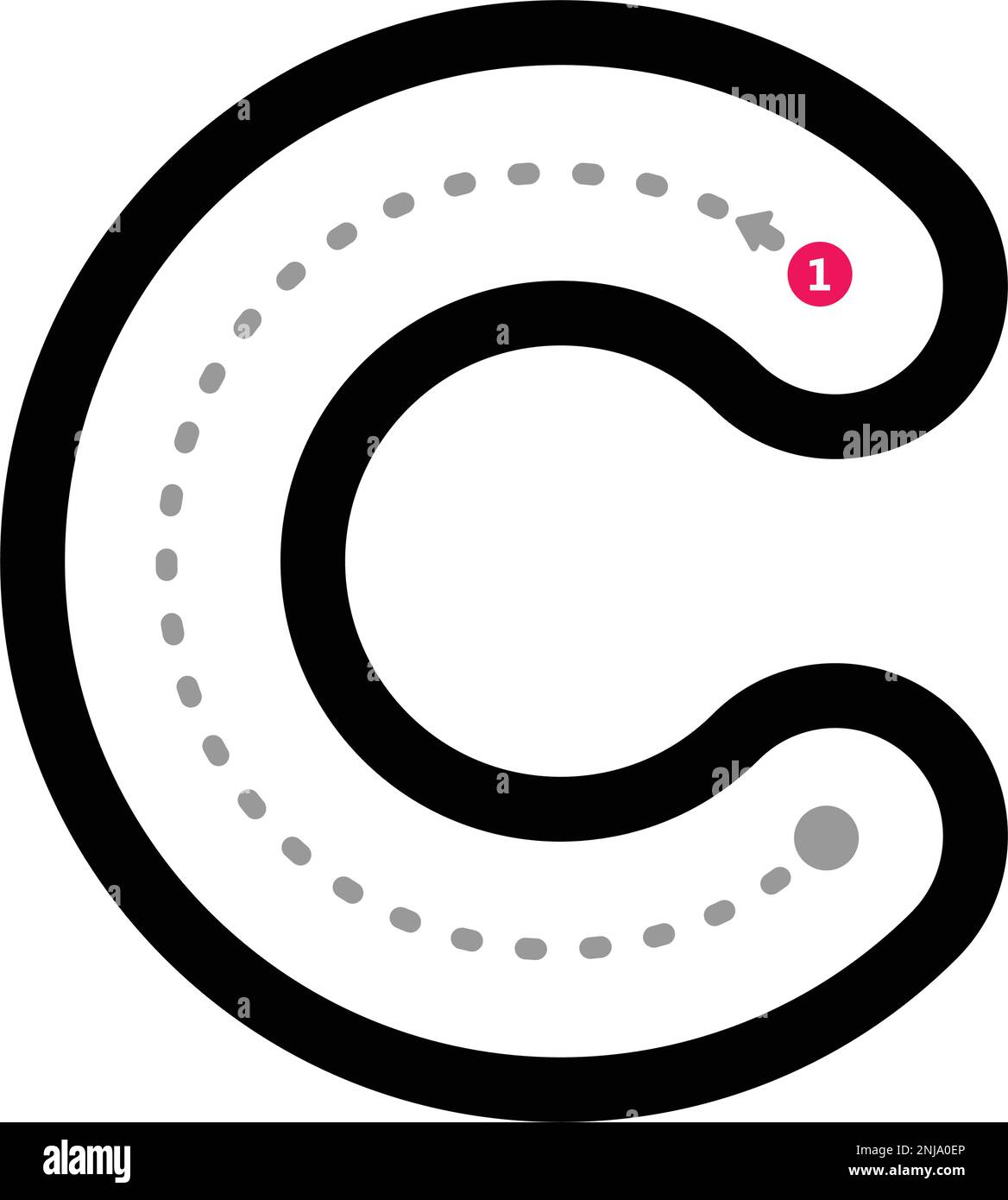 Cursive lowercase c