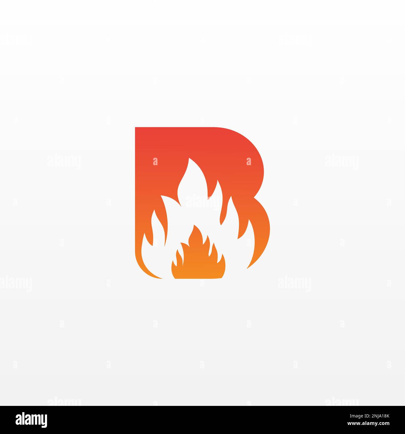 Flame Letter B Logo Design Vector Template. Beautiful Logotype Design ...