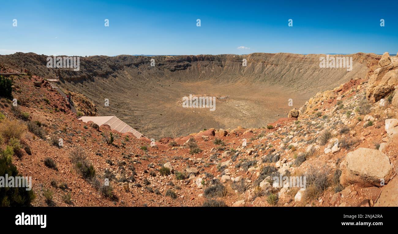 Impact Site at Meteor Crater, Flagstaff Arizona Stock Photo