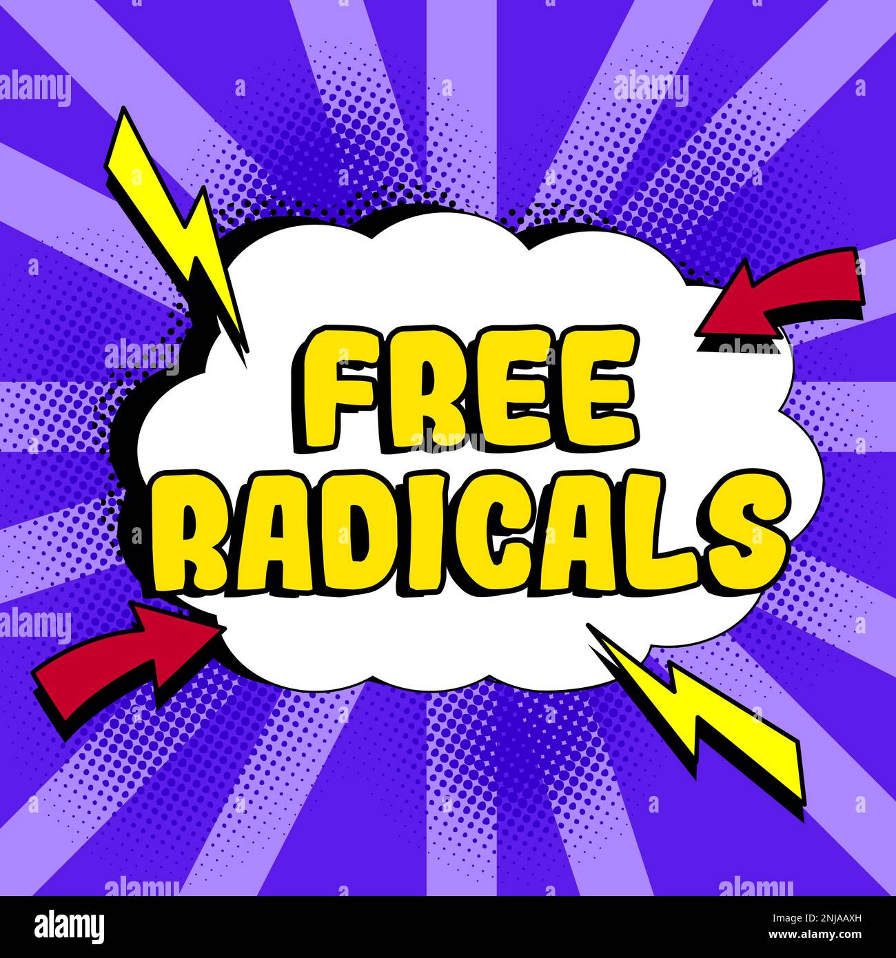 Hand writing sign Free Radicals. Business showcase produced in body by ...