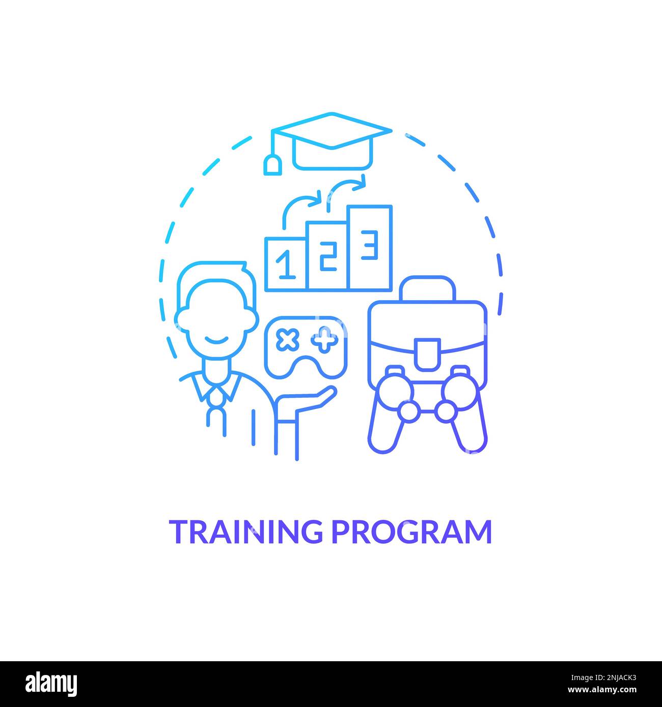 Training program blue gradient concept icon Stock Vector Image & Art ...