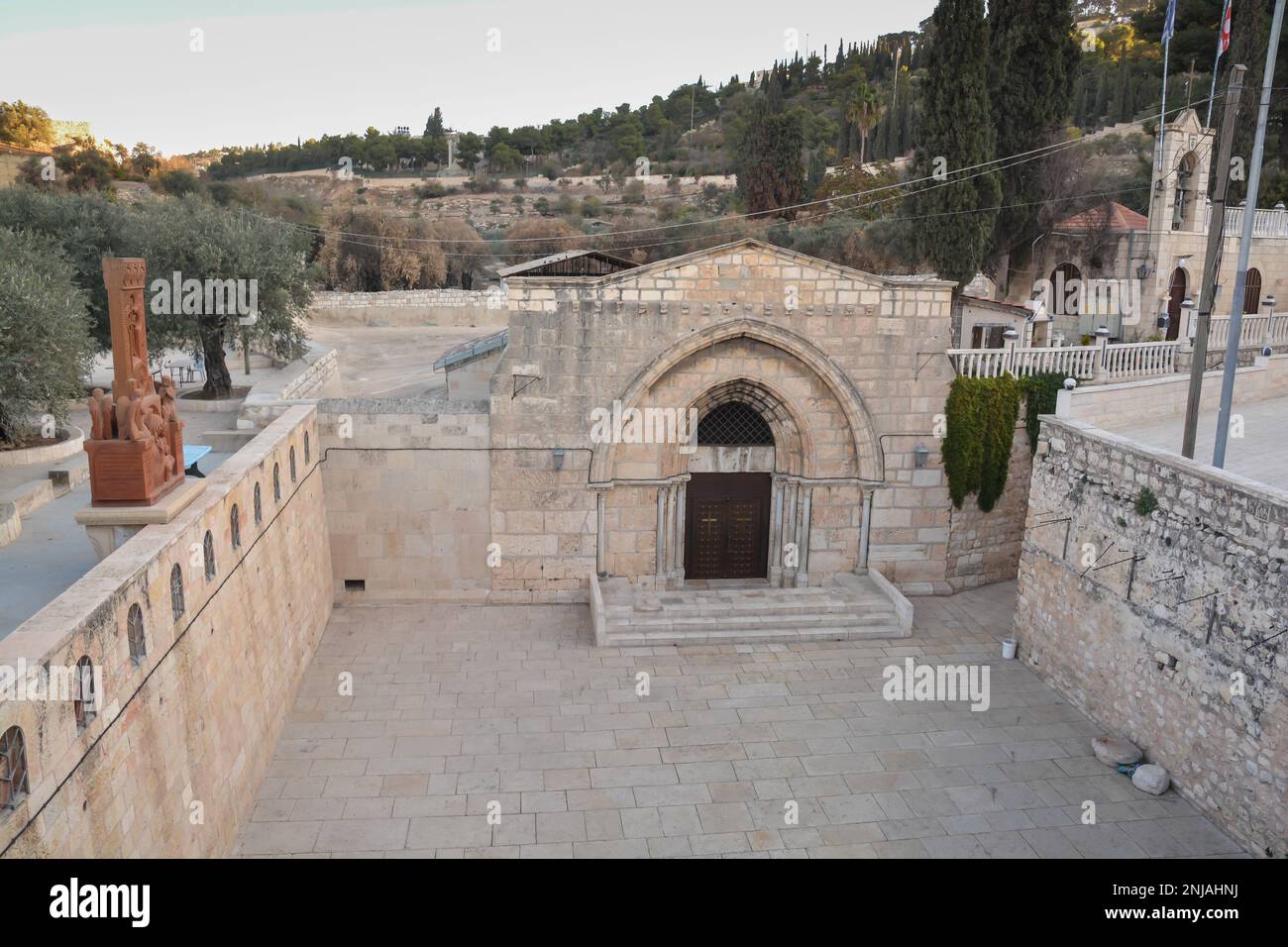 The grave of the Virgin on the Mount of Olives in Jerusalem. Jerusalem ...