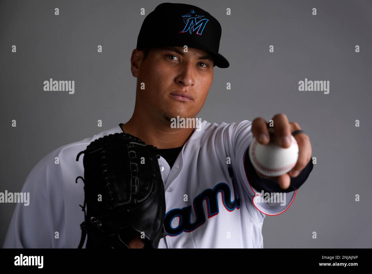 This is a 2023 photo of Robert Garcia of the Miami Marlins baseball team.  This image reflects the Marlins active roster as of Wednesday, Feb. 22,  2023, when this image was taken. (