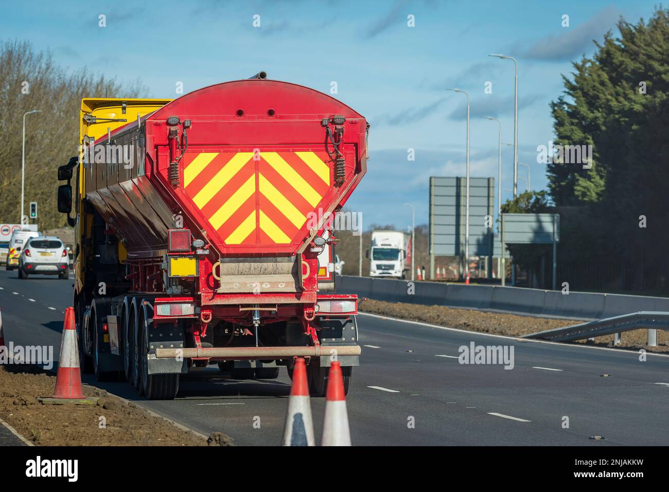 HGV tanker truck traveling on motorway in England UK Stock Photo Alamy