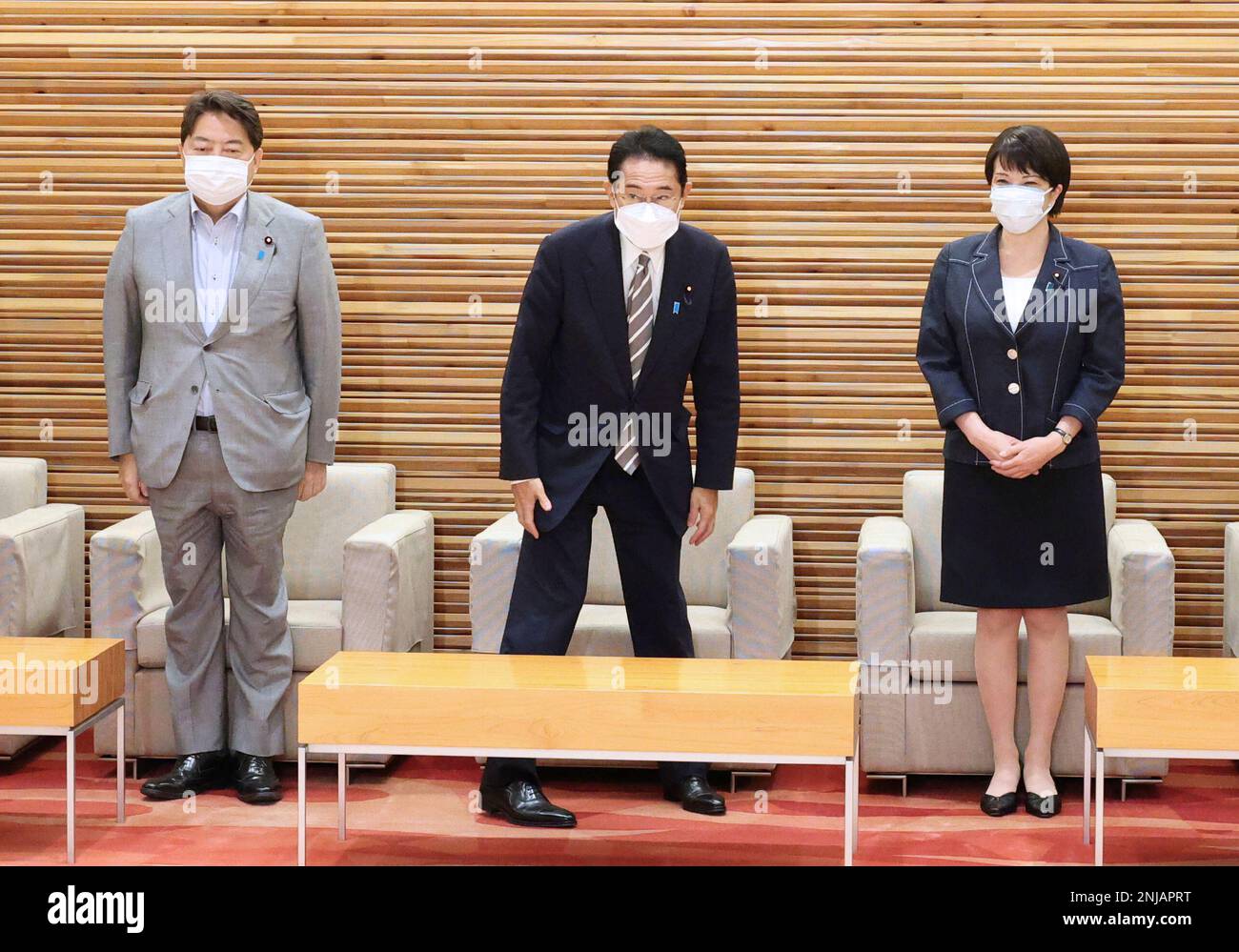 Japan's Prime Minister Fumio Kishida attends a cabinet meeting at the ...
