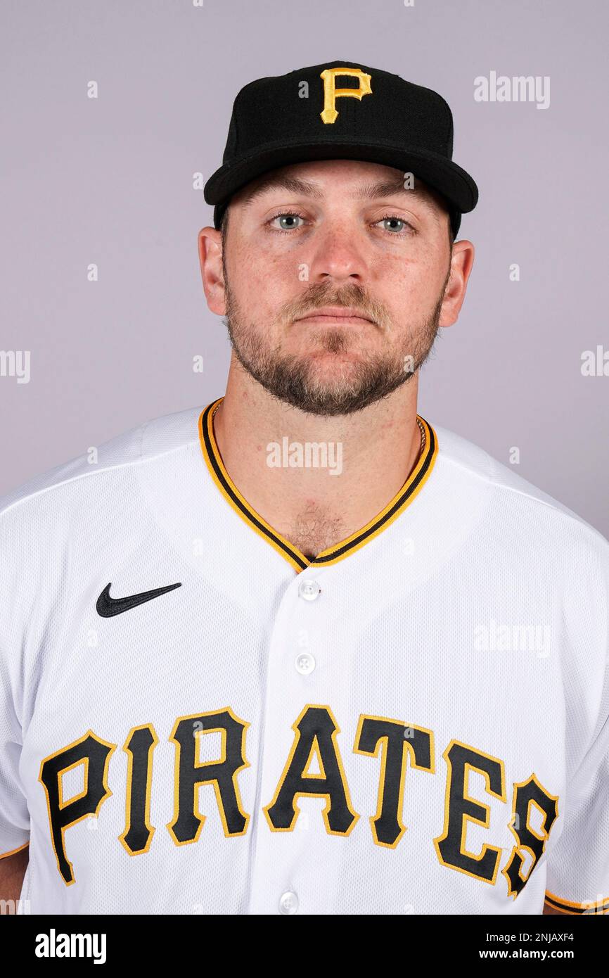 This is a 2023 photo of relief pitcher Wil Crowe of the Pirates baseball team. This image