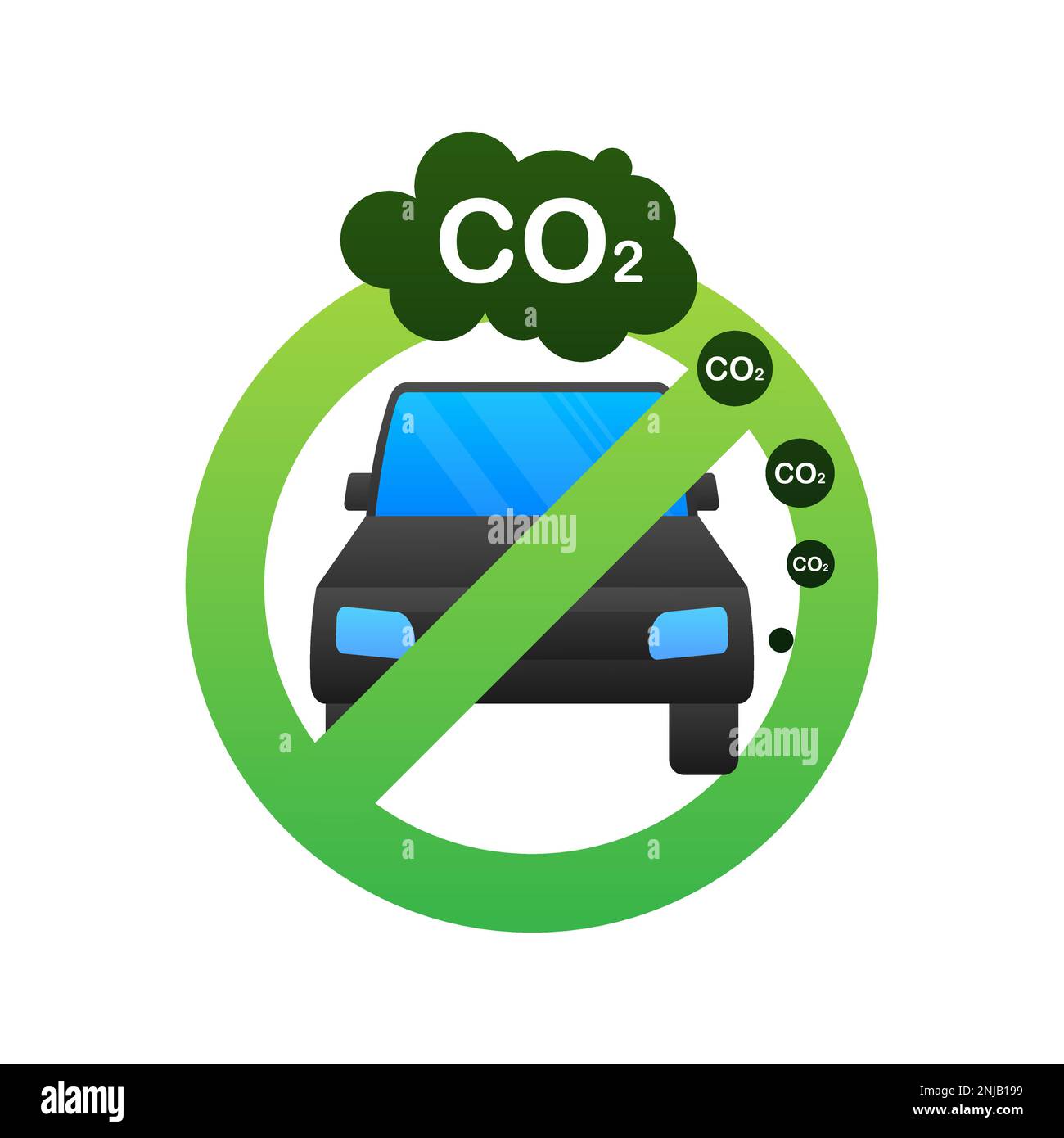 Car exhaust, co2, smoke. co2 emission. Vector stock illustration Stock