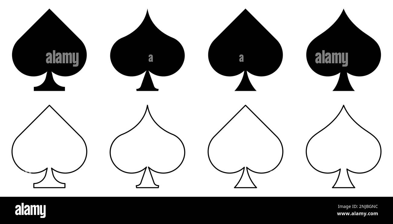 Set of spades icons. Design can use for web and mobile app. Vector
