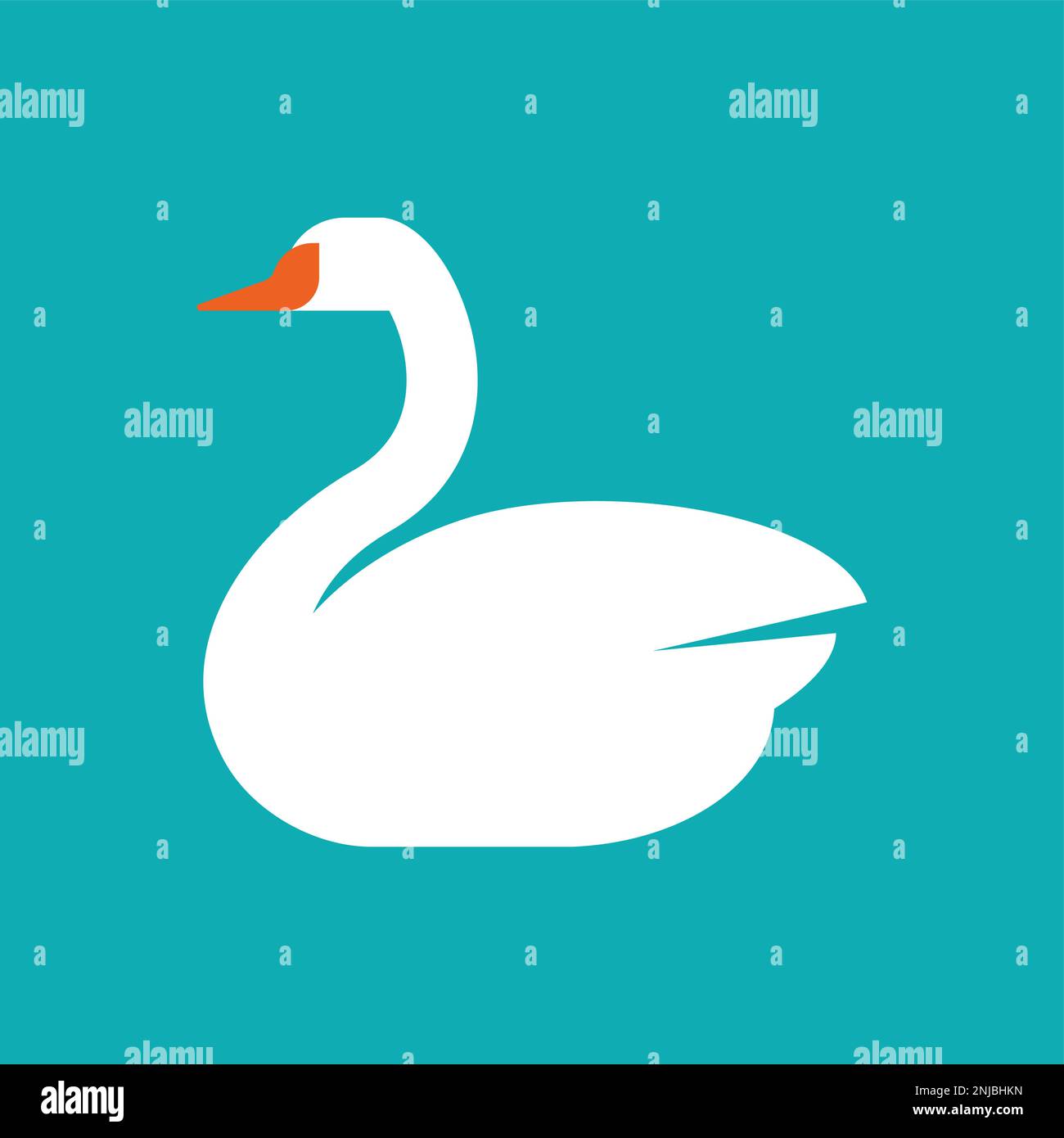 White swan sign isolated. Vector illustration Stock Vector Image & Art