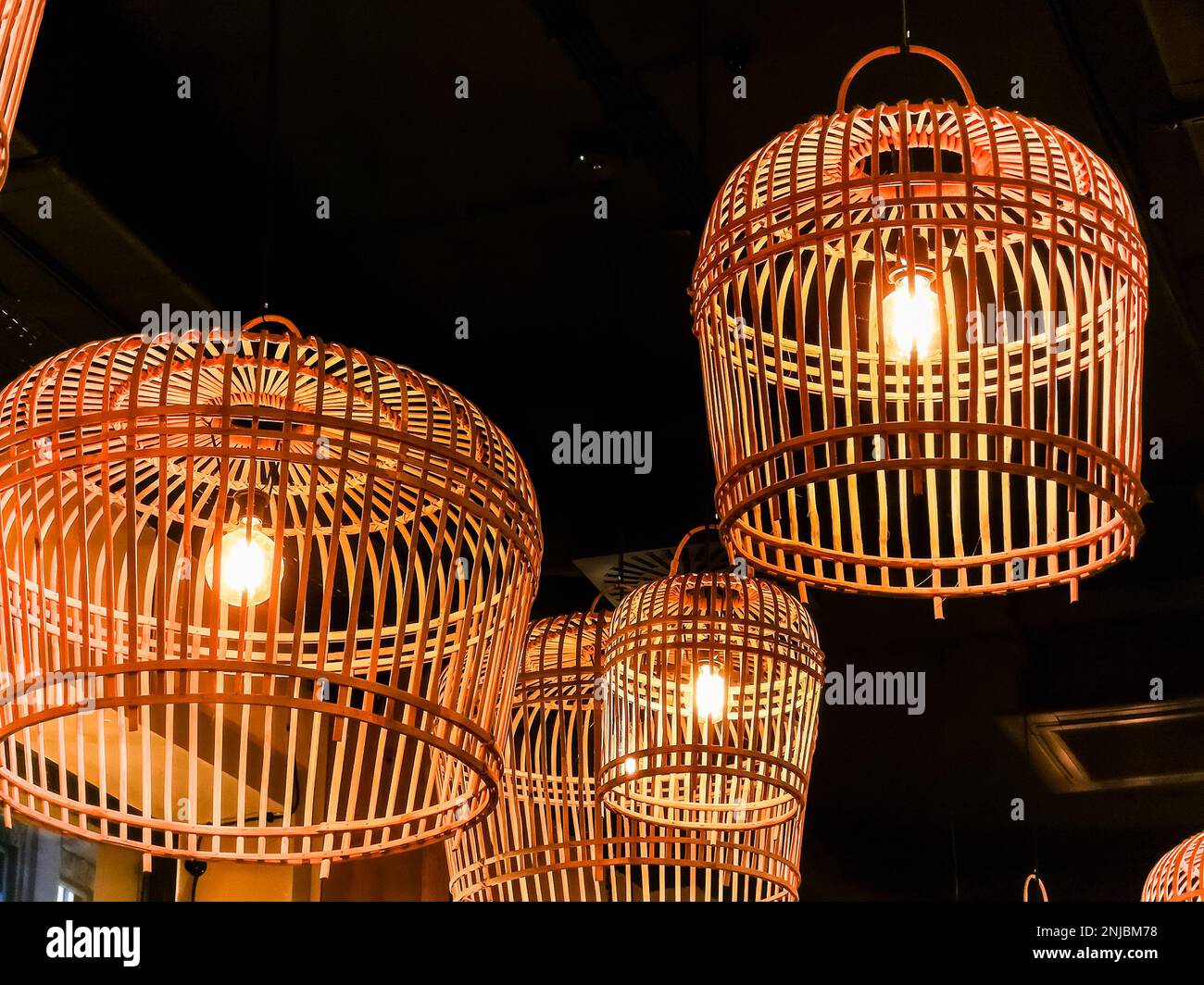 Wood hanging chandeliers hi-res stock photography and images - Alamy