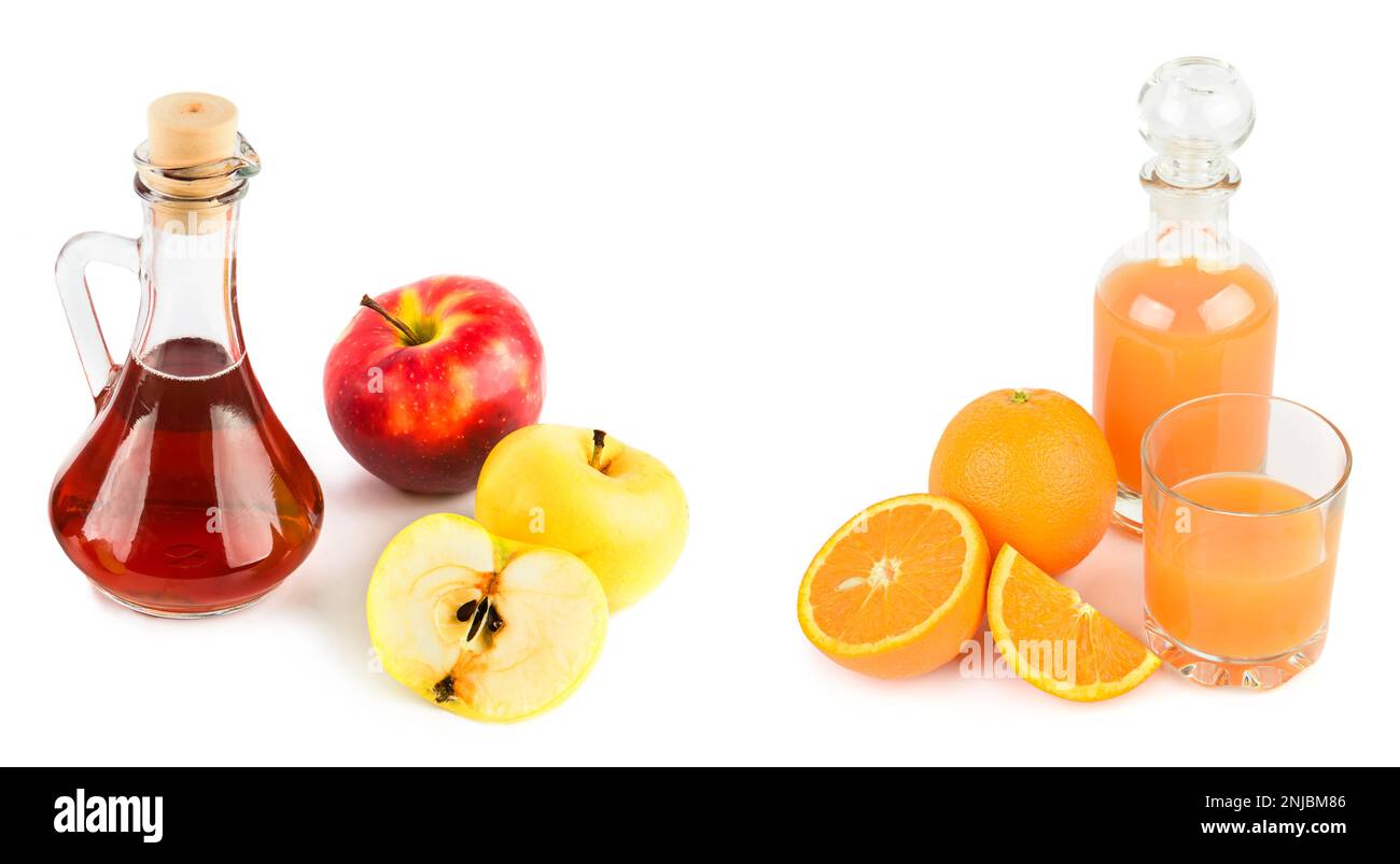 https://c8.alamy.com/comp/2NJBM86/apples-oranges-and-fruit-juices-in-jugs-isolated-on-white-background-free-space-for-text-collage-2NJBM86.jpg
