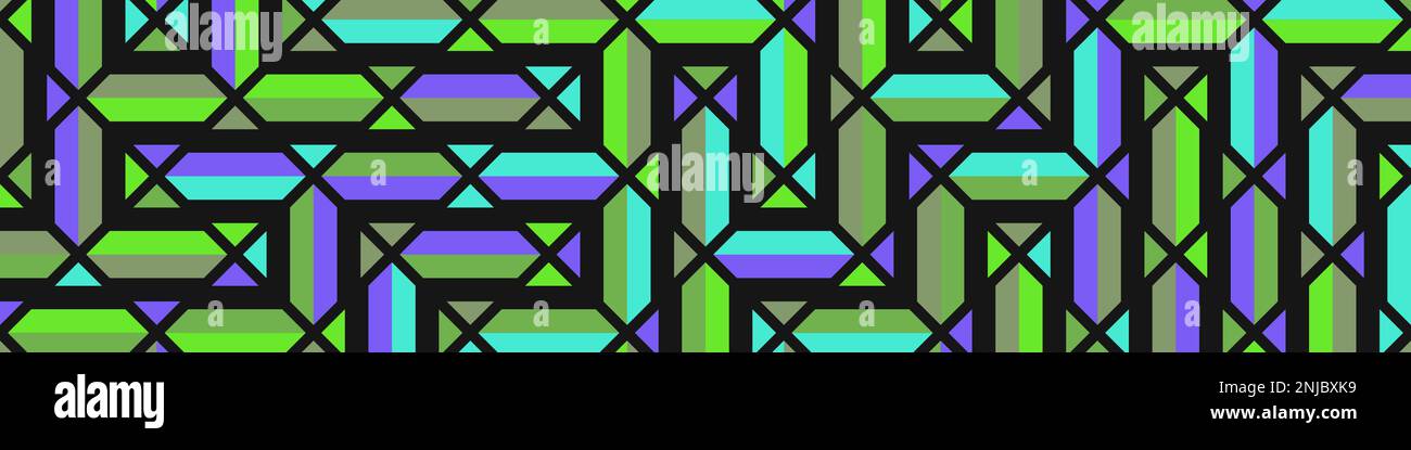 Colorised Rhombuses tiles tessellation pattern illustration Stock Vector