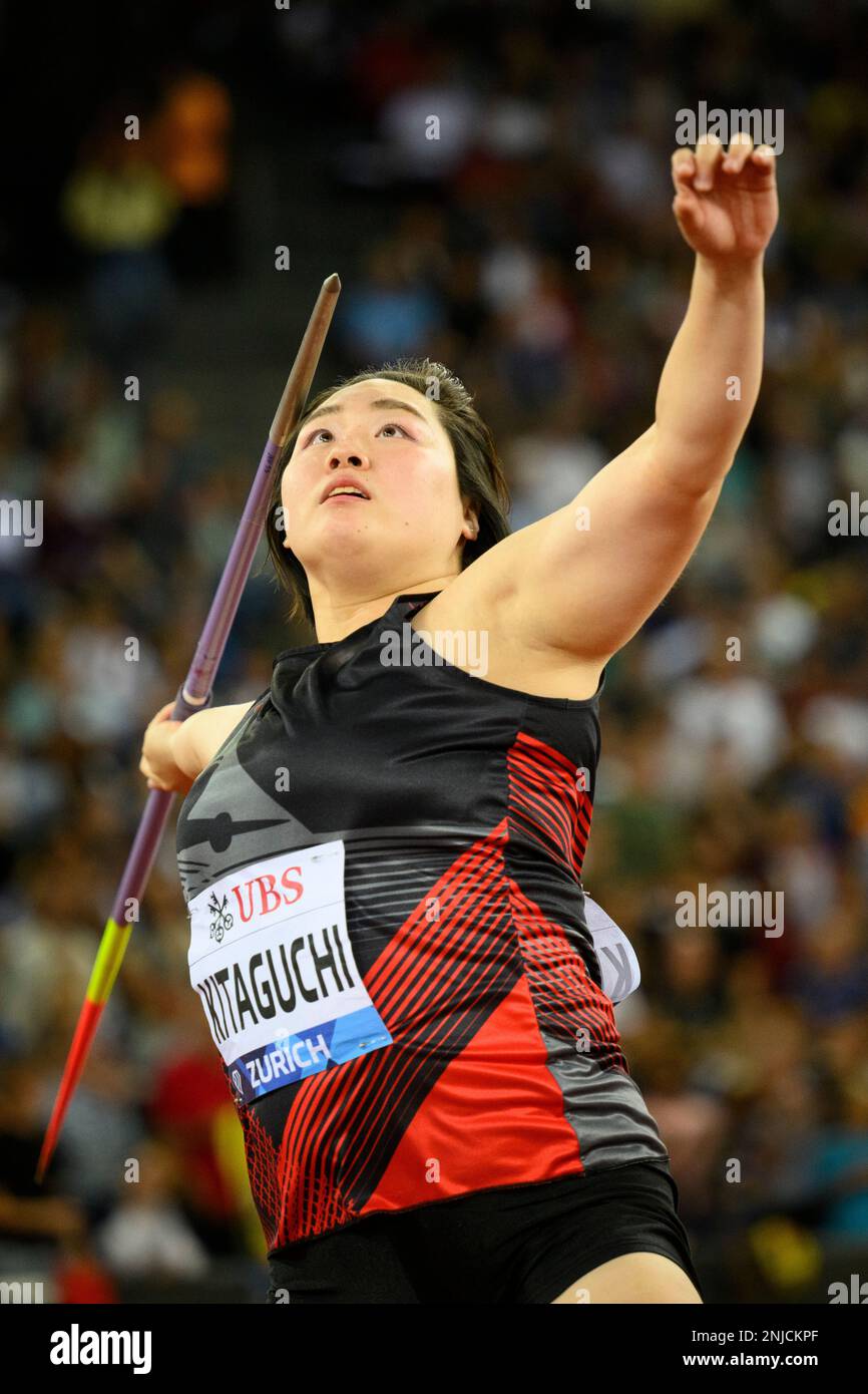 Haruka Kitaguchi of Japan competes in the Javelin Throw Women during