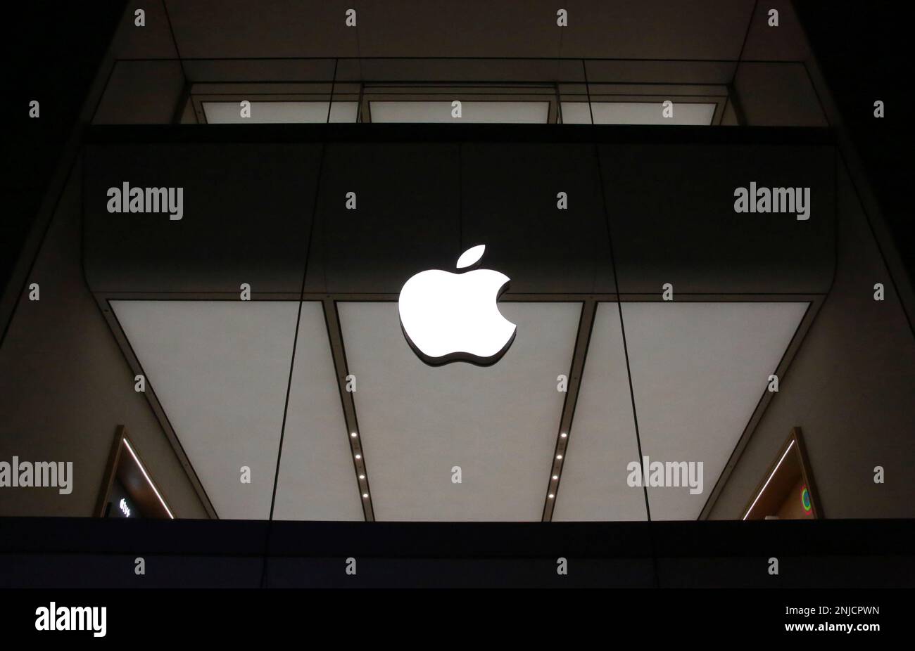 The trademark of Apple Inc. is seen in Shibuya Ward, Tokyo on September