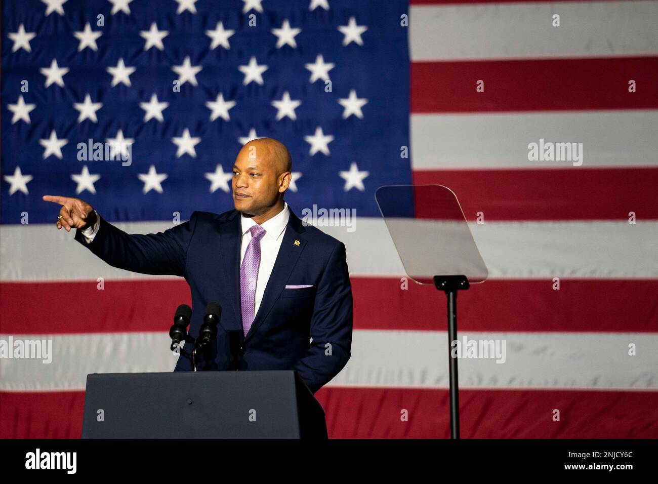 Bowie, United States. 22nd Feb, 2023. Wes Moore, governor of Maryland