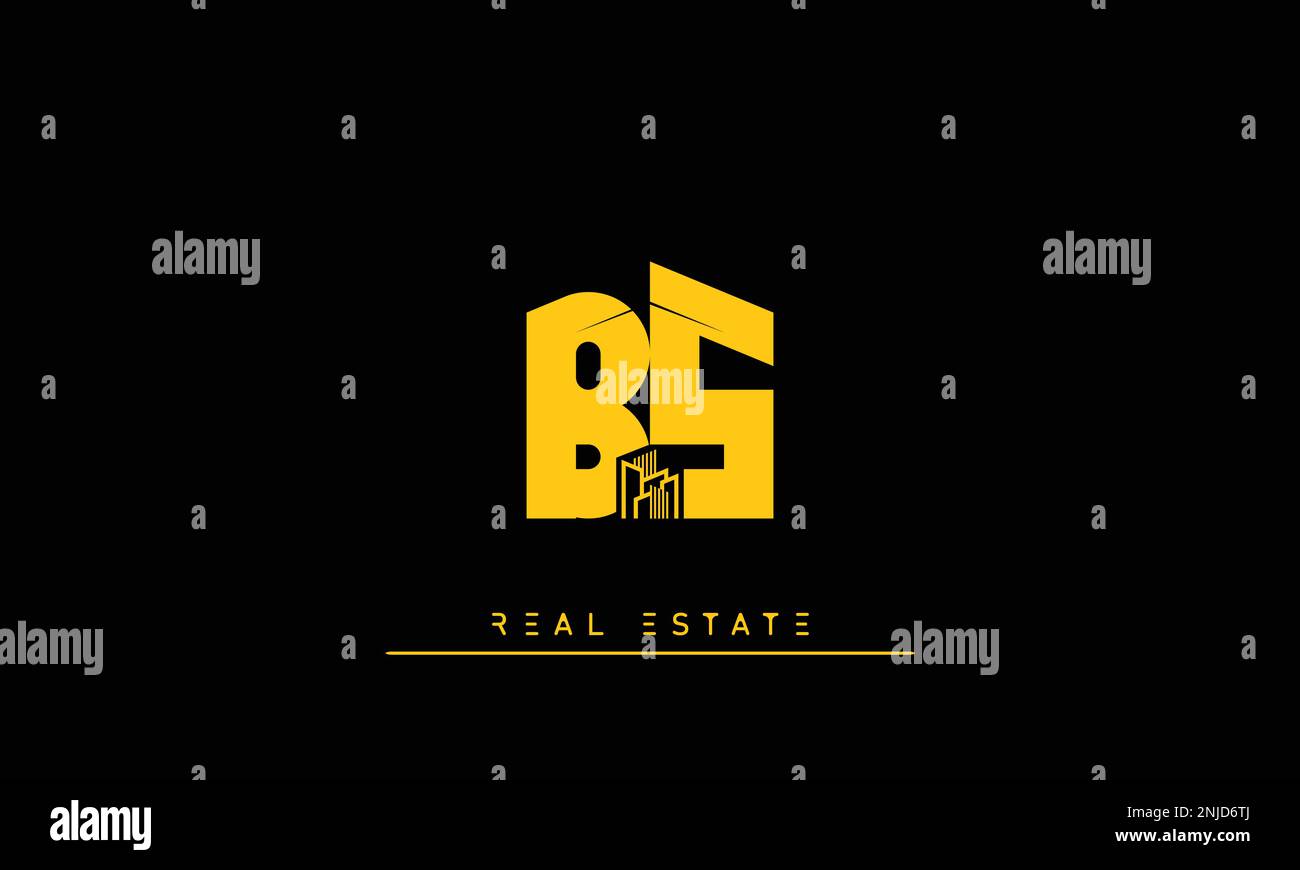 Real Estate letters Initials Monogram logo BS , SB Stock Vector