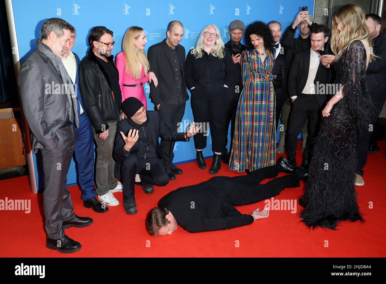 Berlin, Germany. 22nd Feb, 2023. The cast around actors Alexander ...