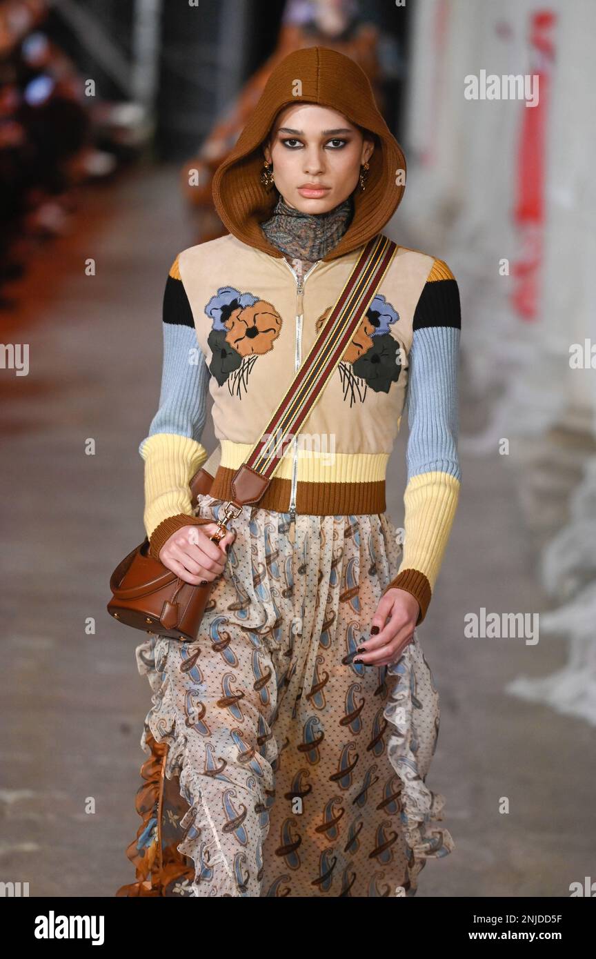 Milan, Italy. 22nd Feb, 2023. Milan, Woman Fashion Week, Fall Winter