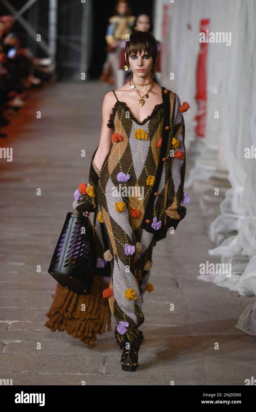 Milan, Italy. 22nd Feb, 2023. Milan, Woman Fashion Week, Fall Winter
