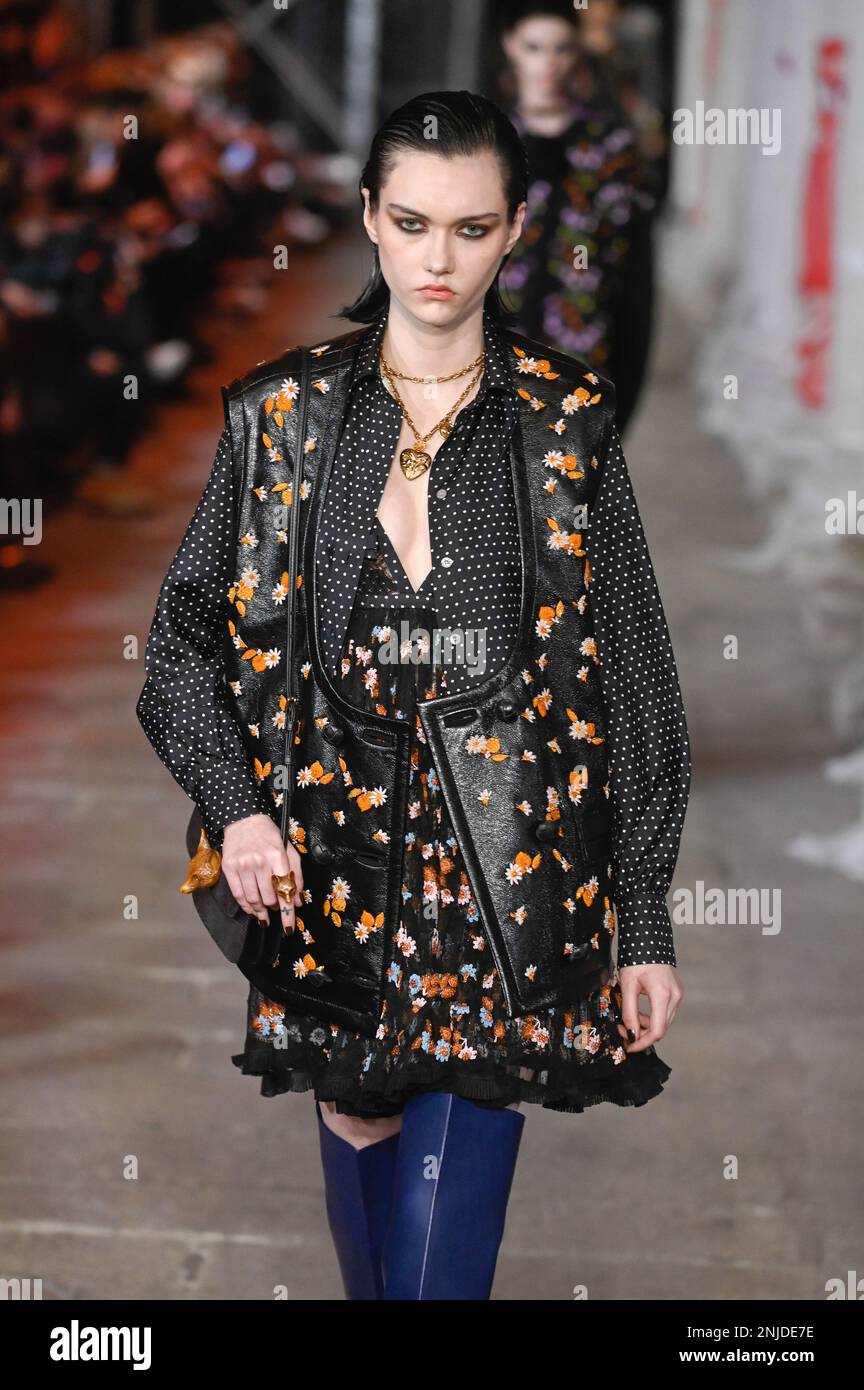 Milan, Italy. 22nd Feb, 2023. Milan, Woman Fashion Week, Fall Winter