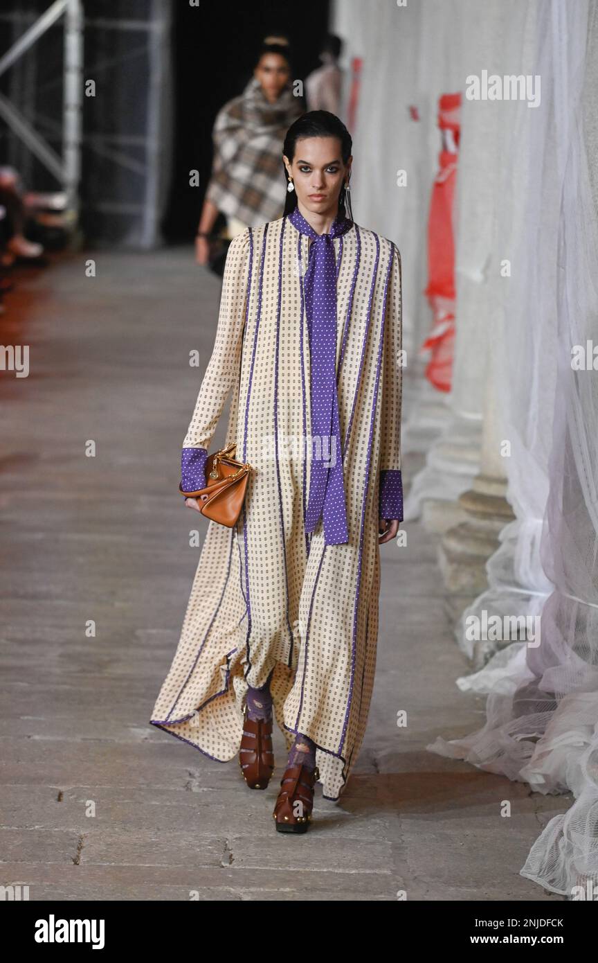 Milan, Italy. 22nd Feb, 2023. Milan, Woman Fashion Week, Fall Winter
