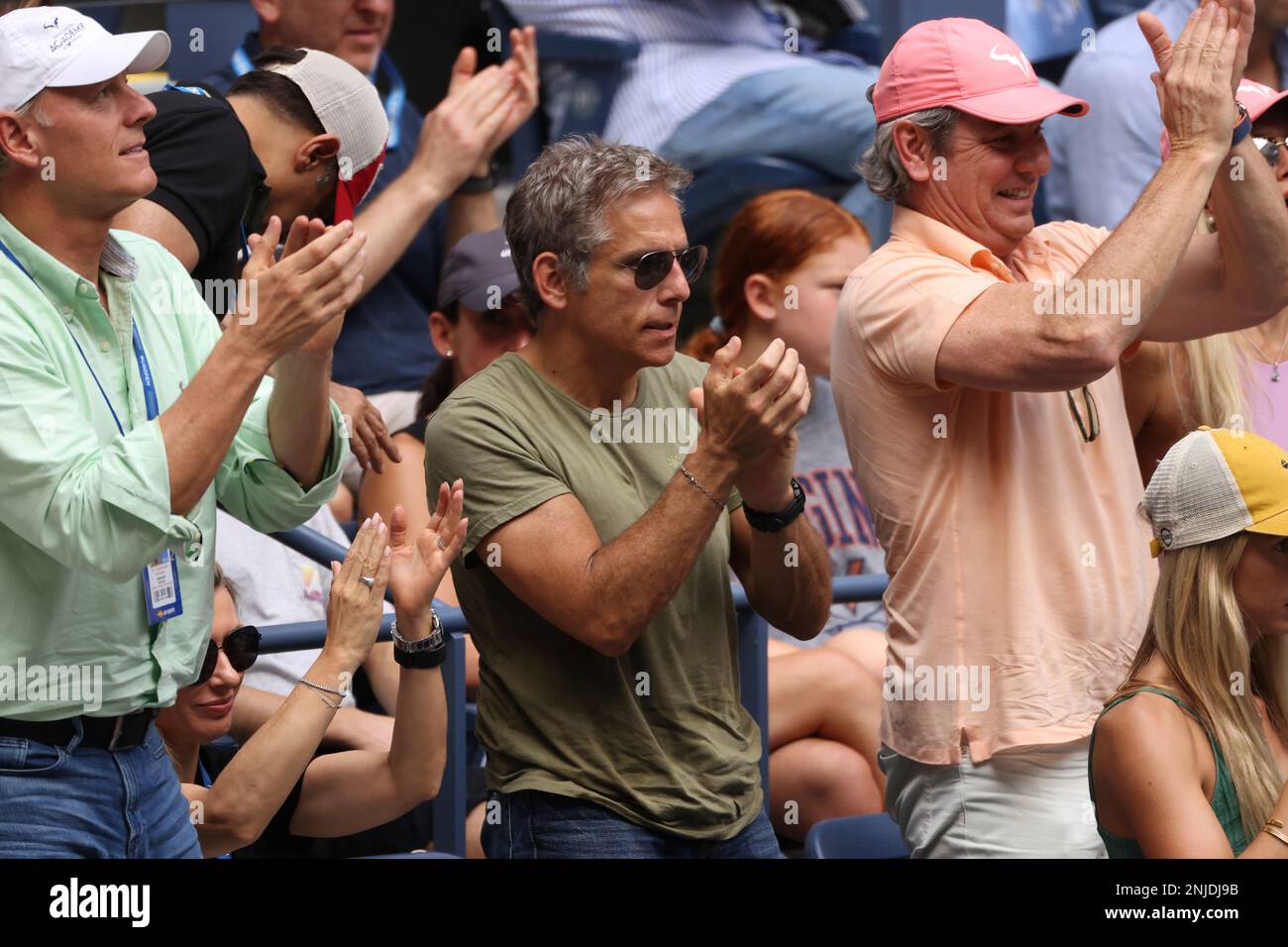 Actor, Ben Stiller cheers during a men