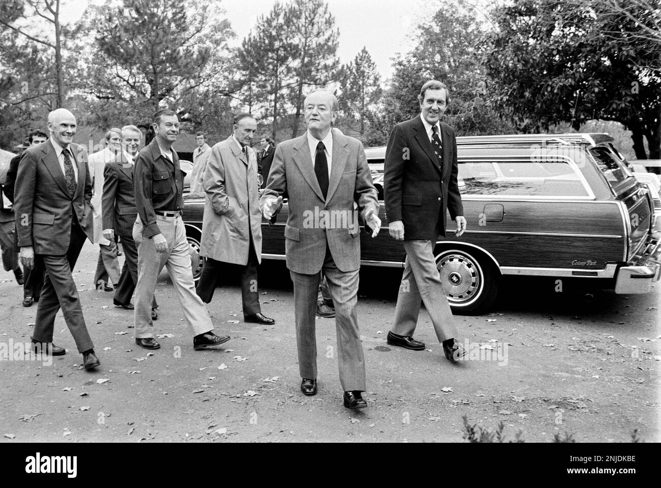 Former vice president Hubert Humphrey, Senator Edmund Muskie and other
