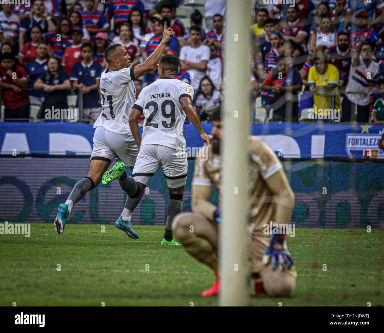 CE - Fortaleza - 09/04/2022 - BRAZILIAN A 2022, FORTALEZA X BOTAFOGO -  Marccal player from Fortaleza celebrates his goal during a match against  Botafogo at the Arena Castelao stadium for the