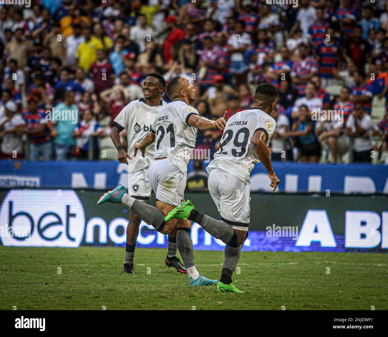 CE - Fortaleza - 09/04/2022 - BRAZILIAN A 2022, FORTALEZA X BOTAFOGO -  Marccal player from Fortaleza celebrates his goal during a match against  Botafogo at the Arena Castelao stadium for the