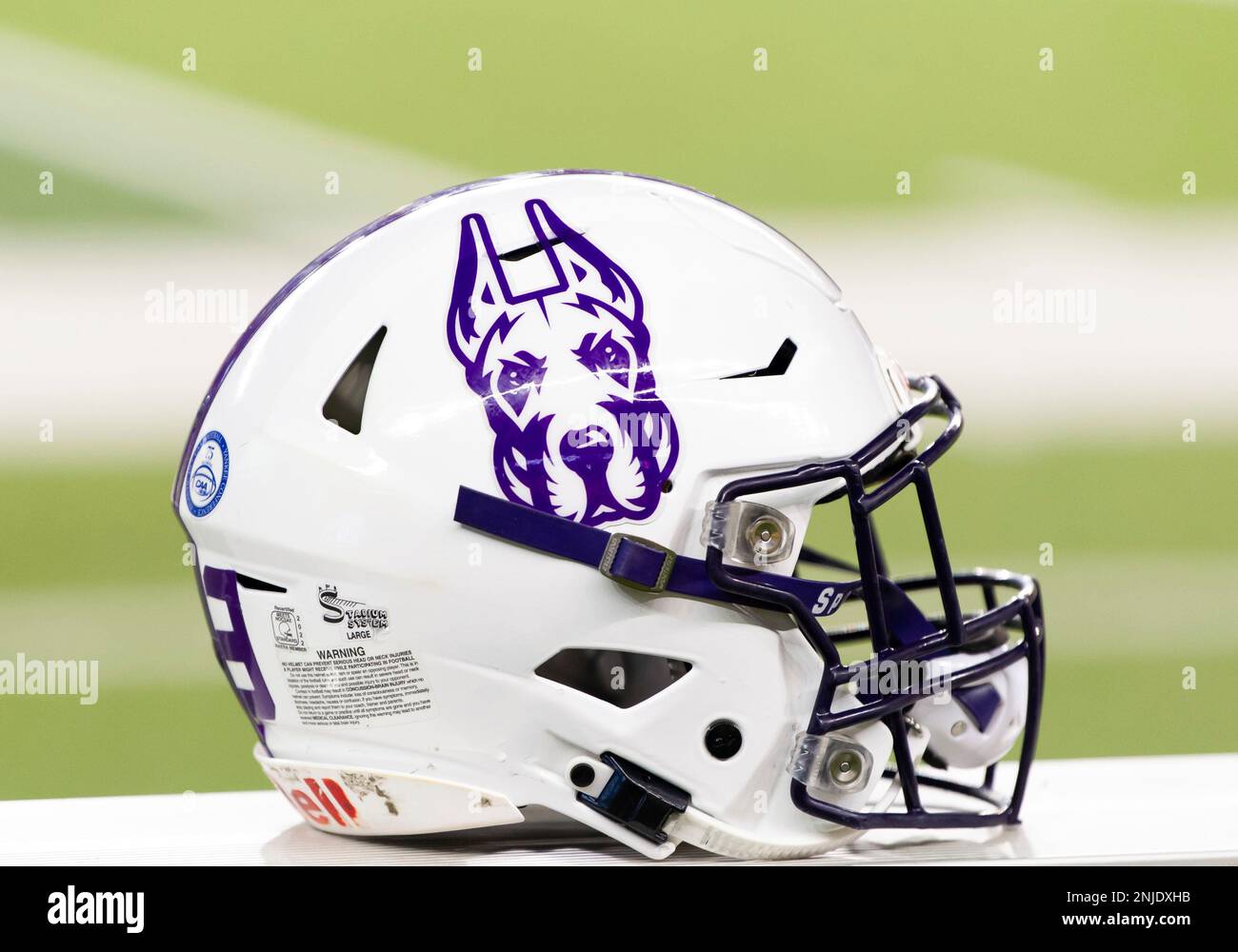 September 3 2022: Albany Great Danes helmet during the 2nd half of the NCAA  Football game between the Albany Great Danes and Baylor Bears at McLane  Stadium in Waco, Texas. Matthew Lynch/CSM (