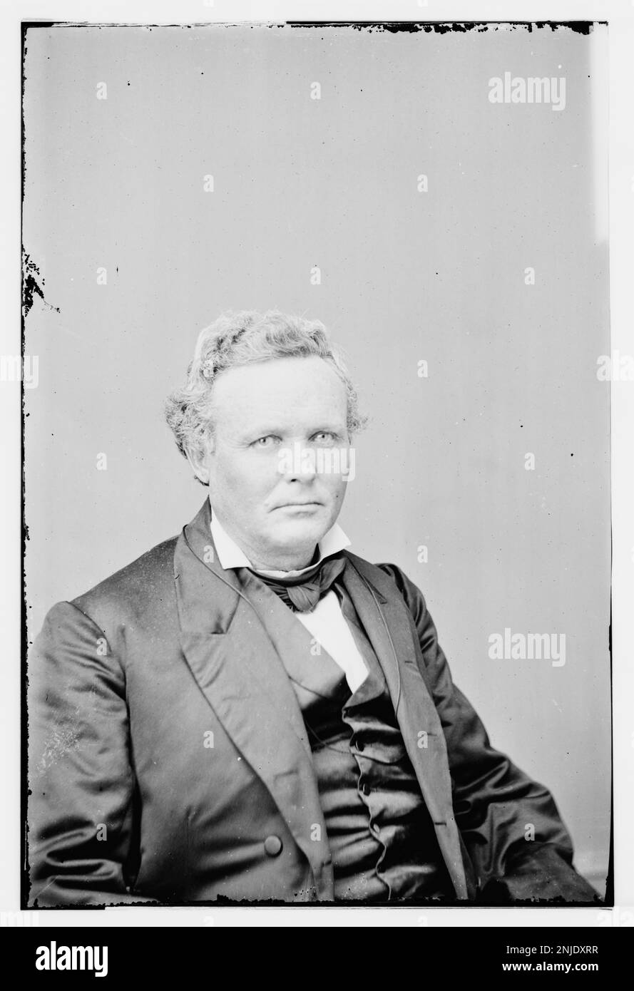 Portrait of Hon. L.W. Rice, a political figure, captured in the Brady ...