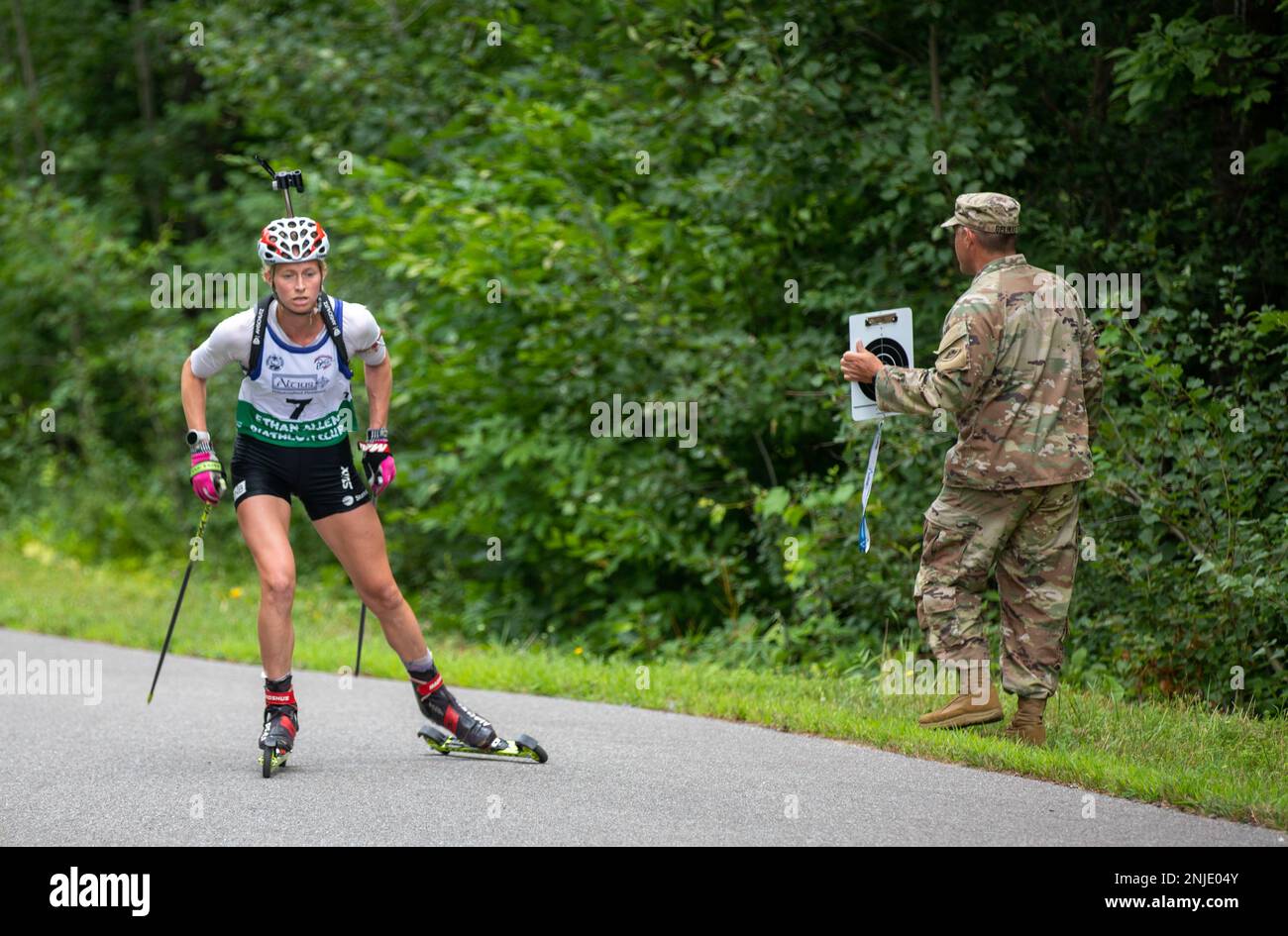 U.S. Army Soldiers assigned to the Vermont National Guard, compete in