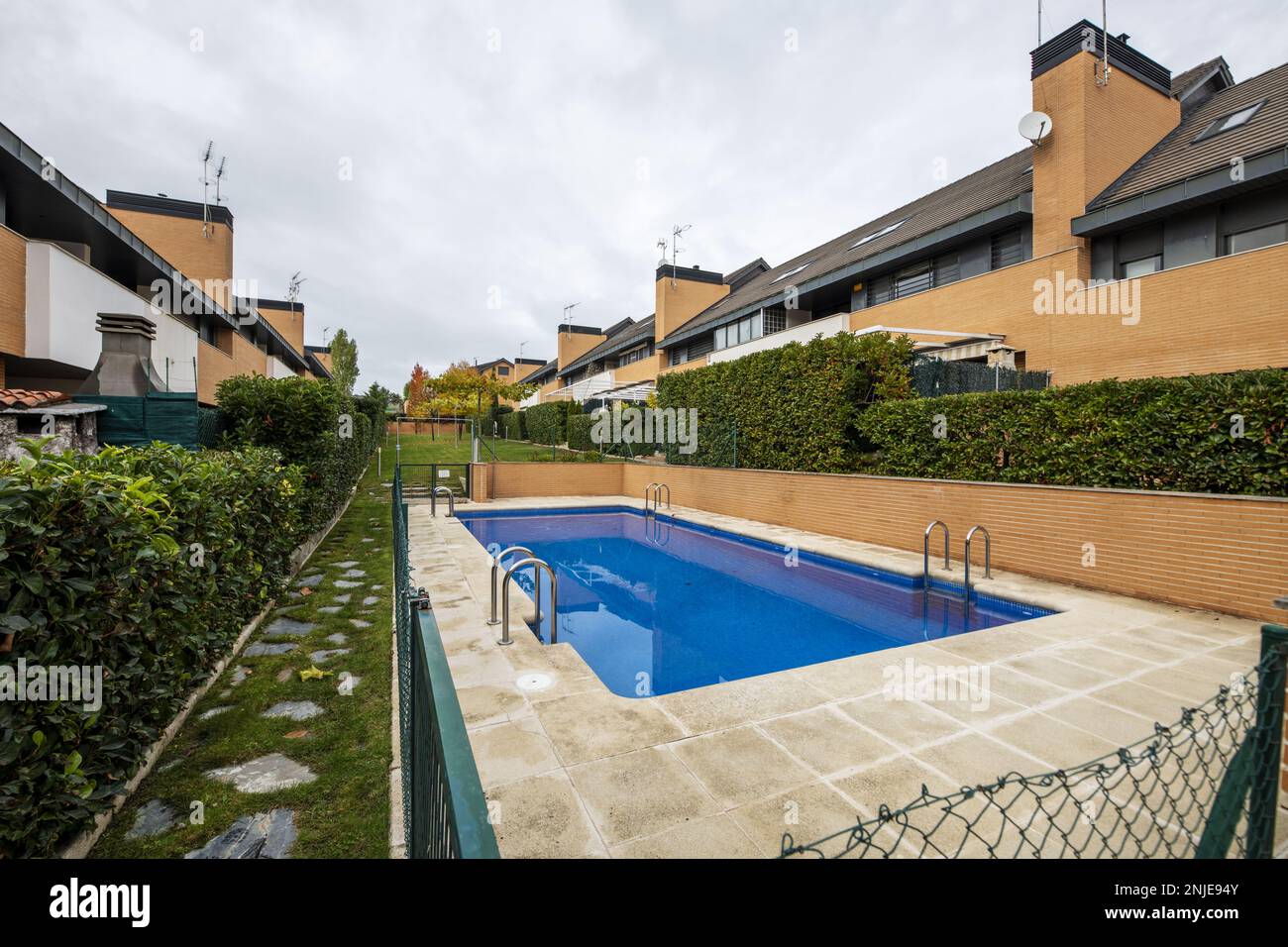 Picture of Private summer pool of a development of semi-detached single-family ...