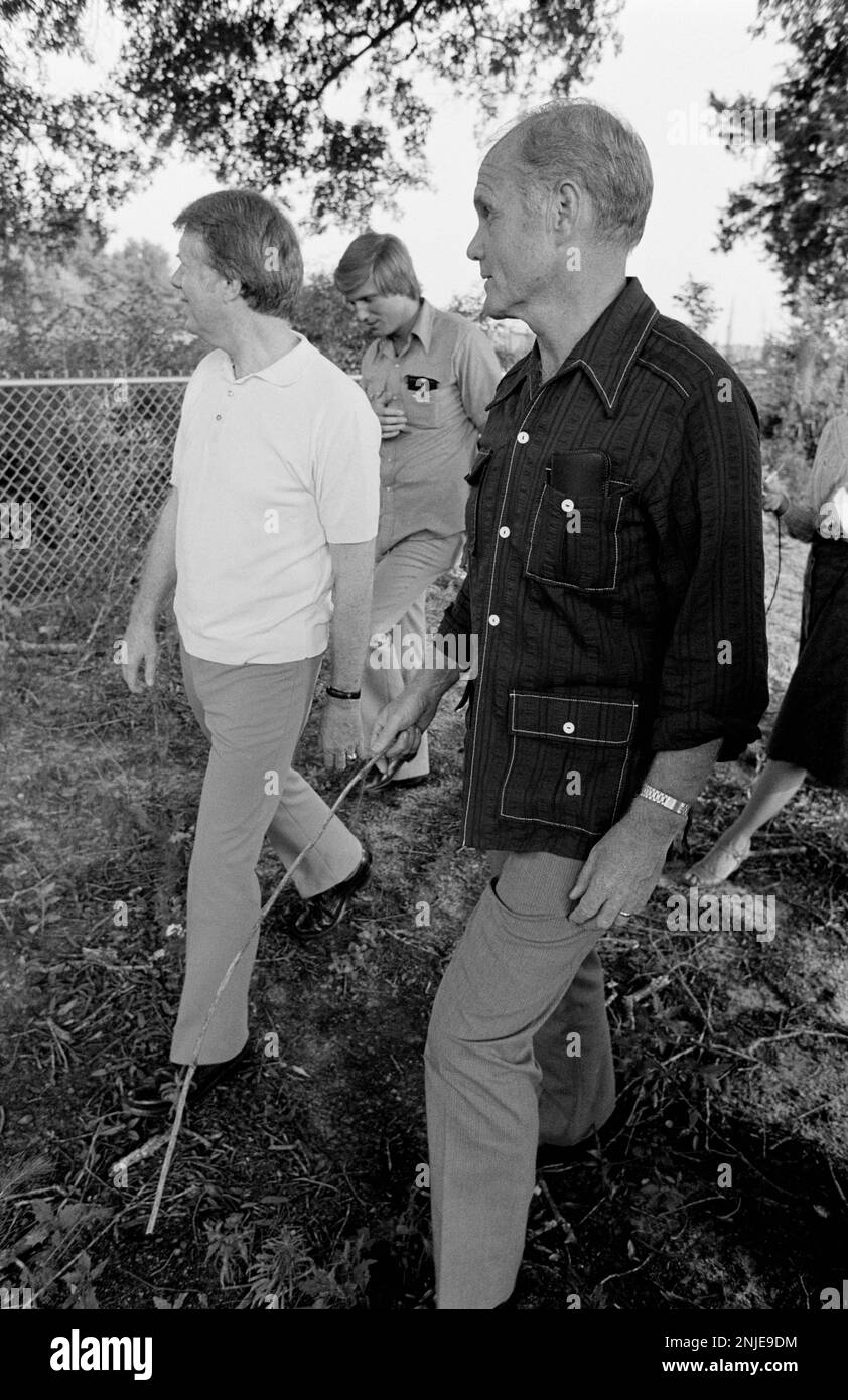 1976 Democratic Presidential candidate Jimmy Carter on his farm in