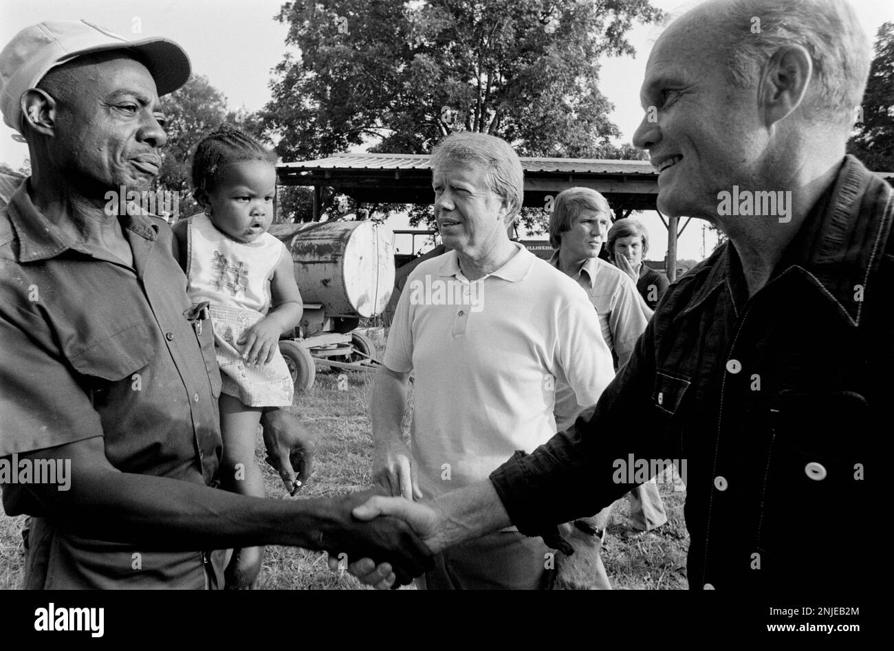 1976 Democratic Presidential candidate Jimmy Carter on his farm in ...