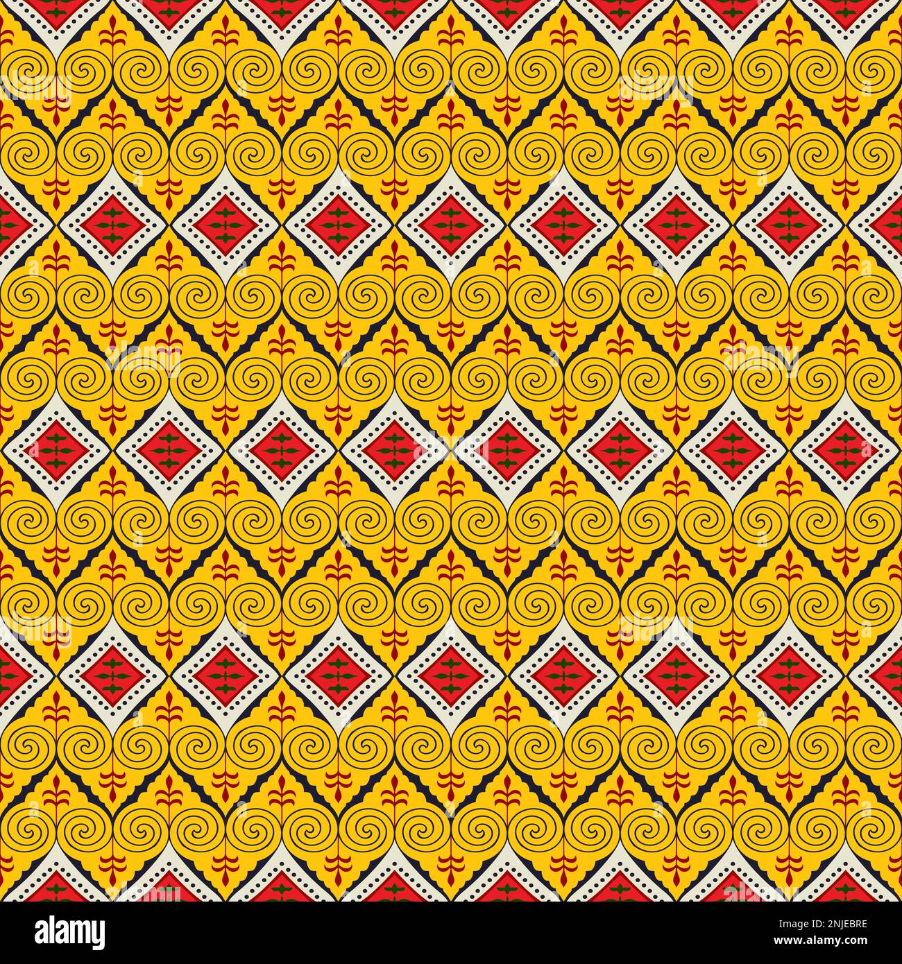 Ancient Egyptian traditional pattern, vector seamless pattern Stock ...