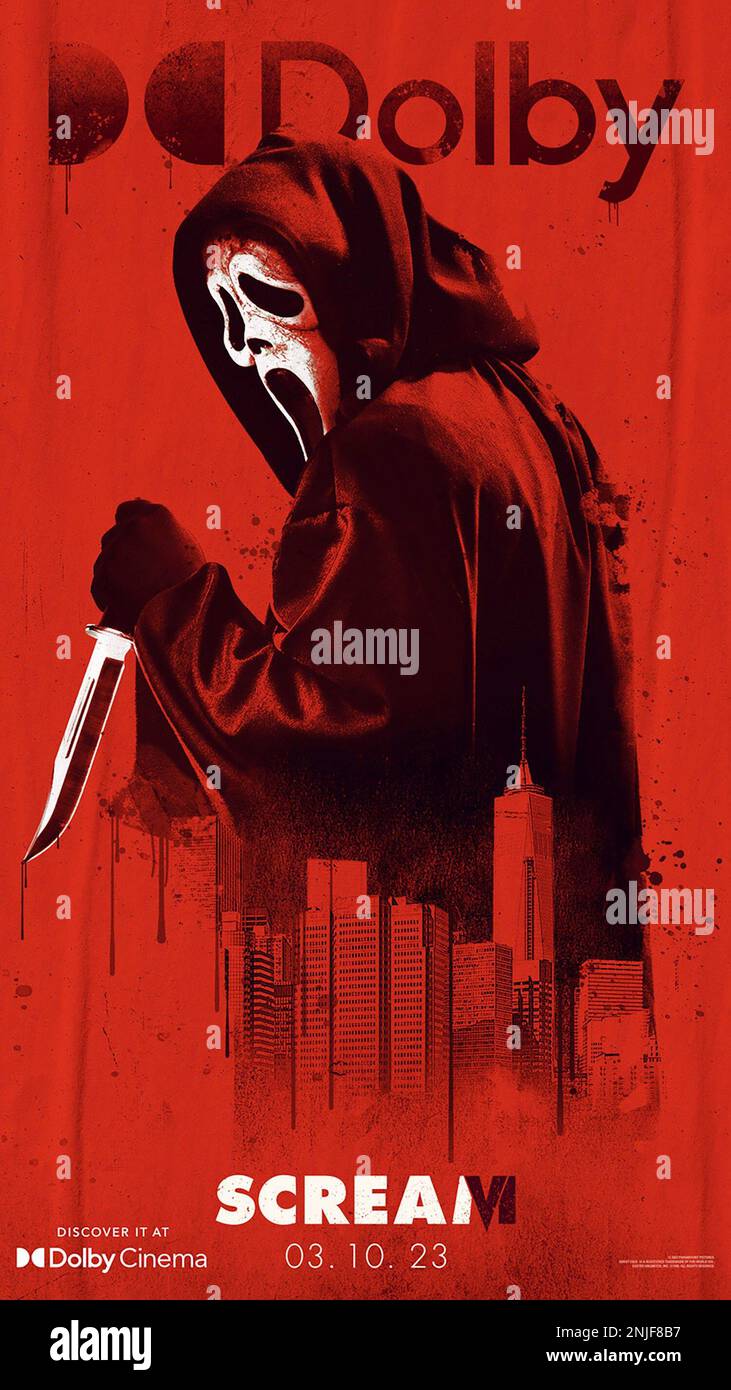 SCREAM VI, (aka SCREAM 6), US Dolby Cinema poster, Ghostface, 2023