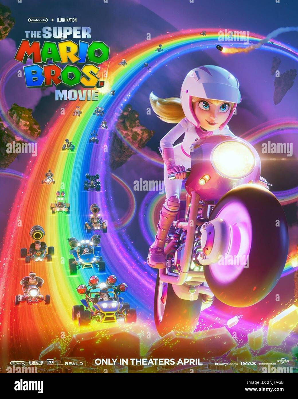 THE SUPER MARIO BROS. MOVIE, US poster, Princess Peach (voice Anya