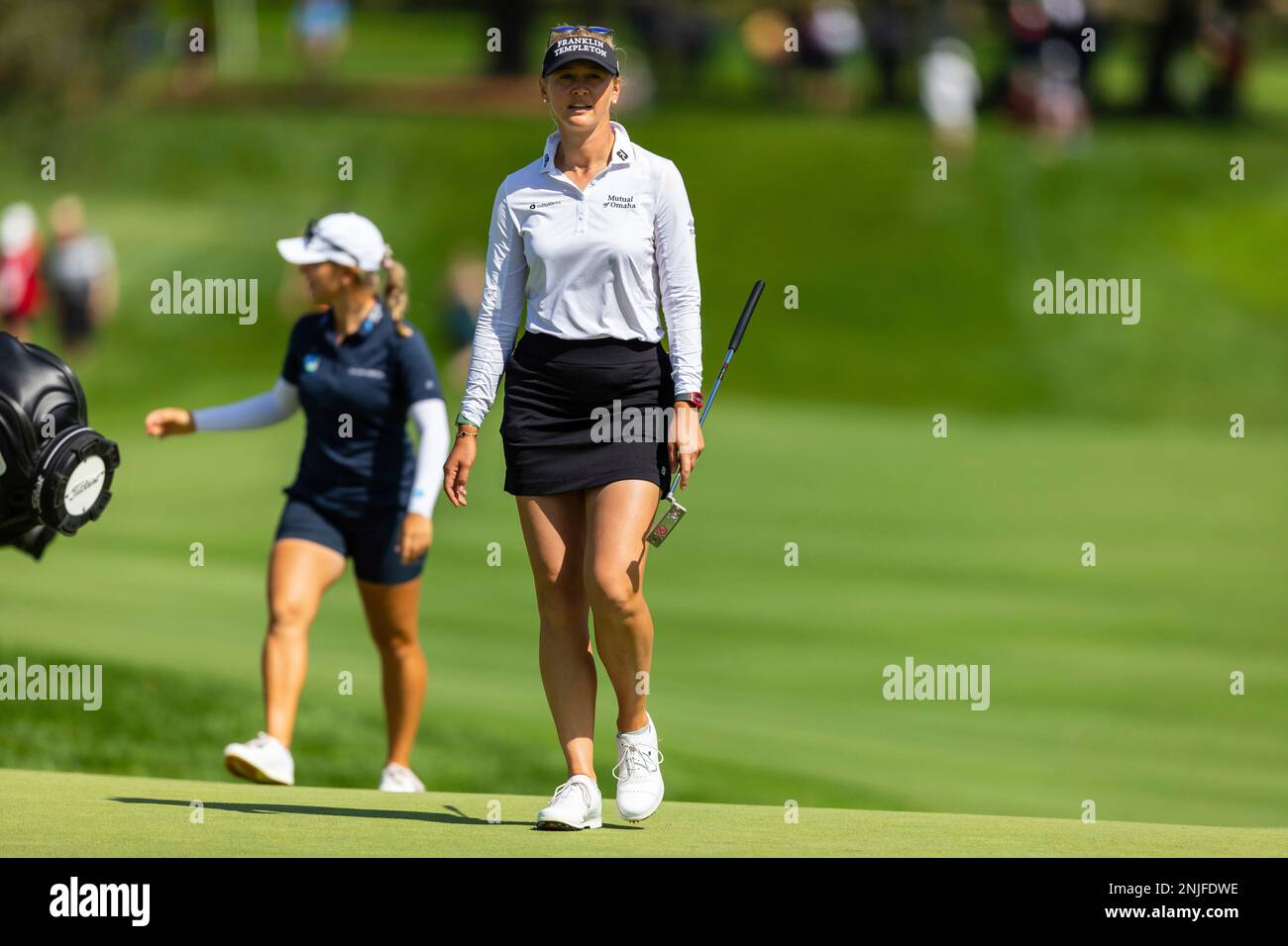 OTTAWA, ON - AUGUST 28: Jessica Korda of the United States on the 18th hole  during the final round of the CP Women's Open on August 28, 2022, at The  Ottawa Hunt