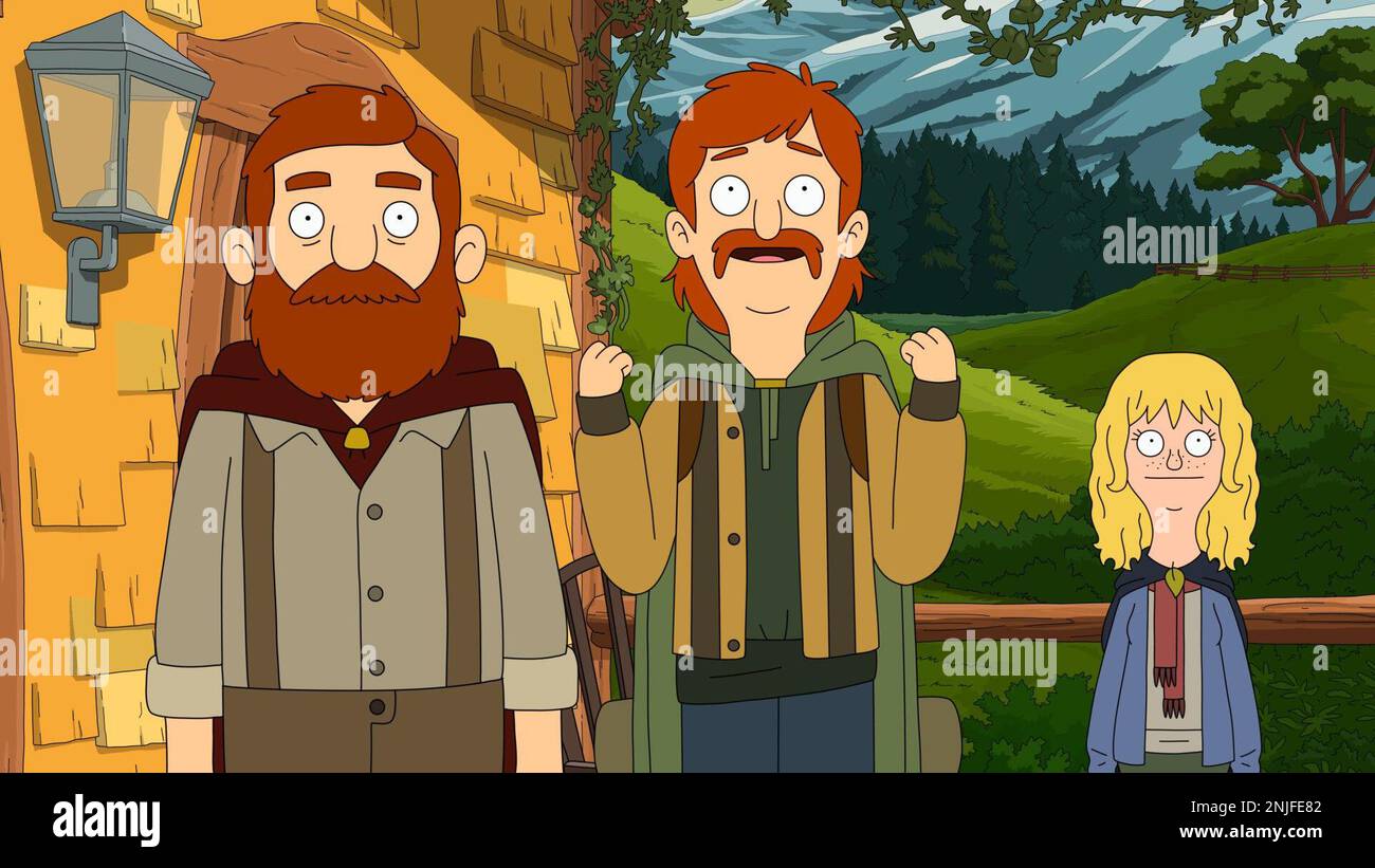 THE GREAT NORTH, from left; Beef Tobin (voice Nick Offerman), Wolf