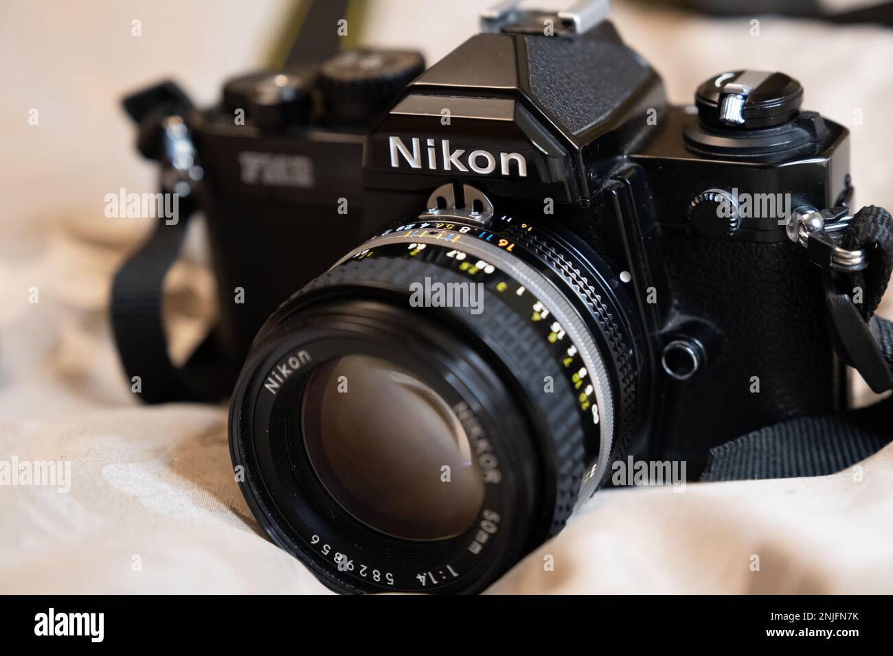 Cairo, Egypt February 2023 Front view of vintage Nikkor 50mm f1.4